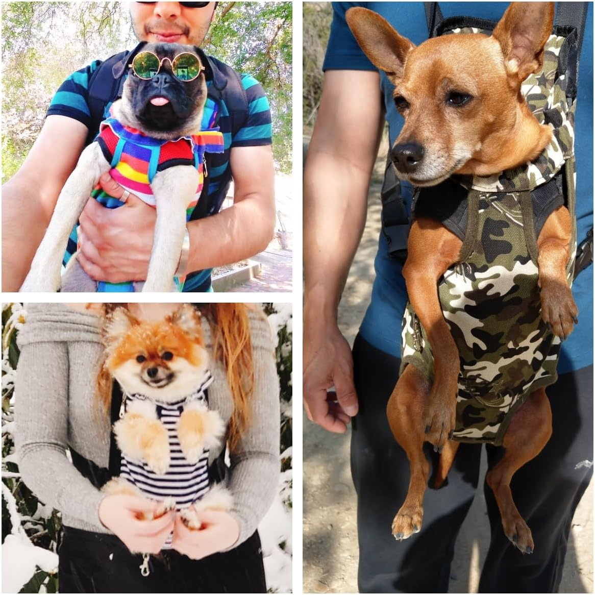 GAHOSG Dog Cat Carrier Backpack Adjustable Pet Carrier Backpack Travel Bag, Easy-Fit for Traveling Hiking Camping for Small Medium Dogs Cats Puppies,Black, Large image number 5