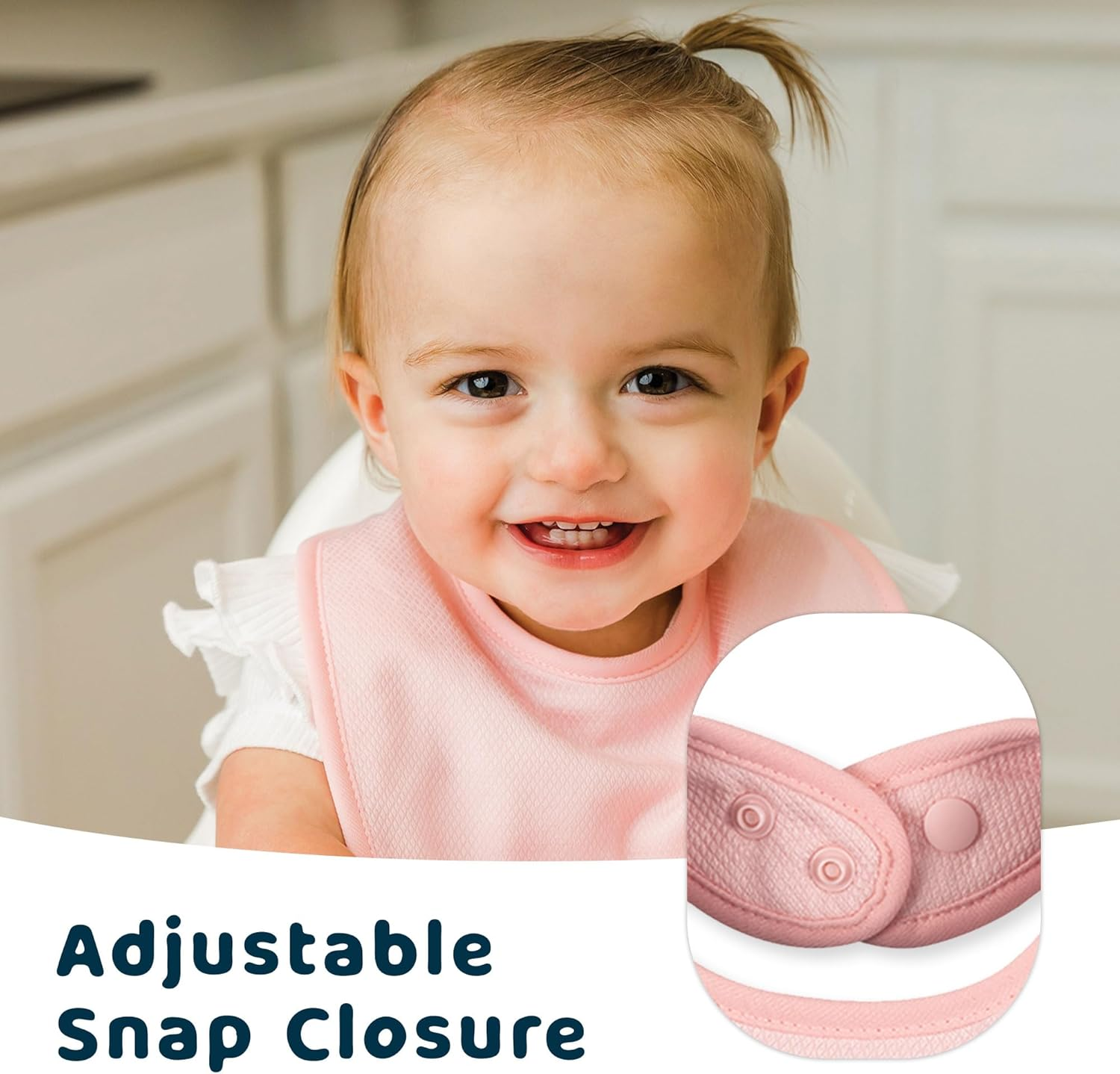 Tiny Twinkle Feeder Bib - Absorbent and Waterproof Baby Bib - Black And White Unisex Set image number 5