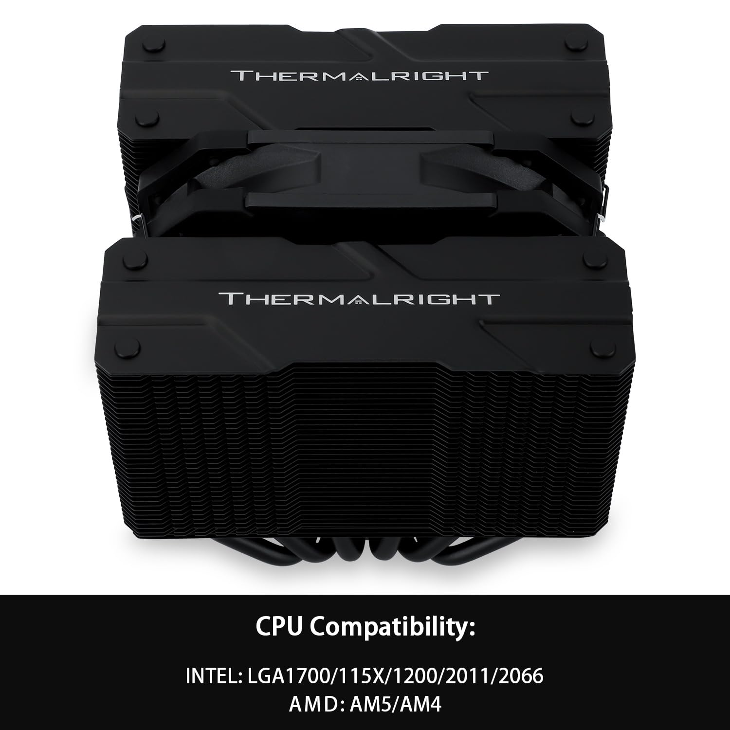 Thermalright Peerless Assassin 120 Mini Black CPU Air Cooler, 6 Heat Pipes,120Mm TL-D12B PWM Fan, 135Mm High, Double Towers Cooling, for Am4/Am5/Intel LGA 1851/1700/1150/1151/1200/2011,PC CPU Cooler