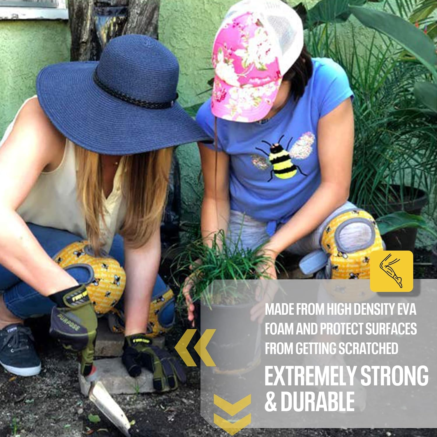 Bee'S Knees Gardening Knee Pads with Soft Foam and Adjustable Straps, Durable and Soft Knee Protection. Water-Resistant Cleaning Floors, Working in Garden, Gardening, Yoga, They'Re The image number 4