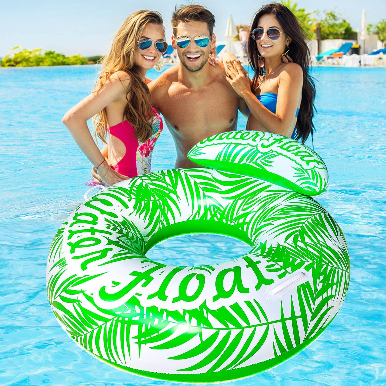 Pool Float for Adult, Adult Beach Floats,Inflatable Rafts Swimming Pool Air Sofa Floating Chair Bed,With Two Handles, Great for Chilling in the Pool.