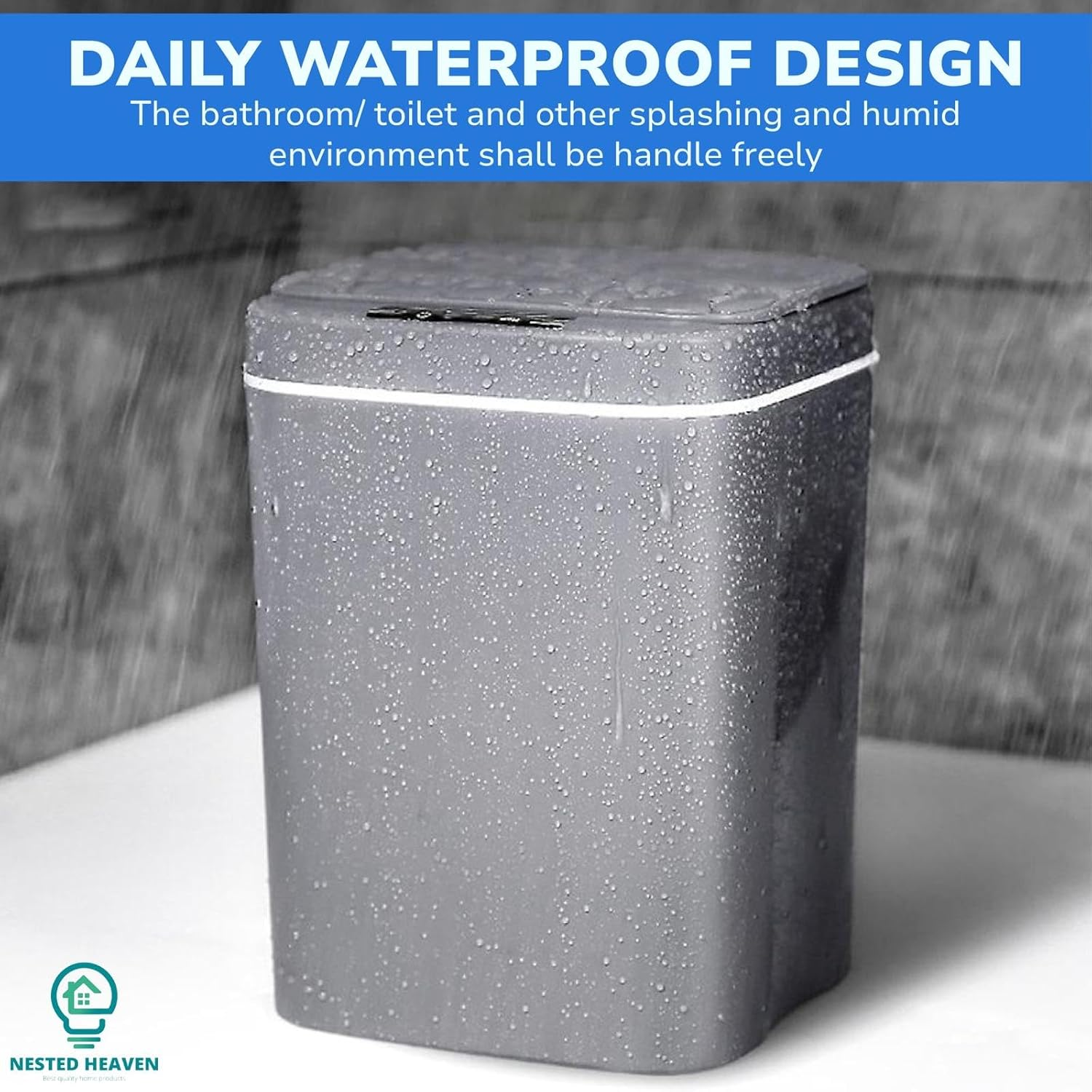 14L Battery Operated Trash Bins for Home and Office Can Be Charged image number 5