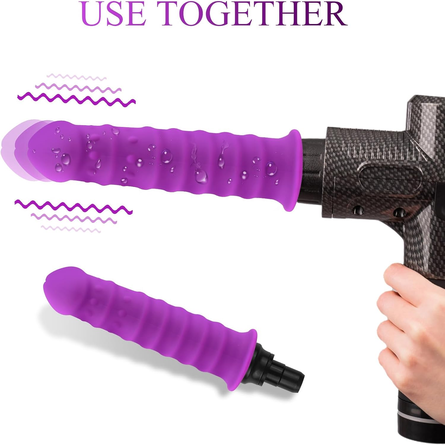 Purple Small Silicone Massage Attachment for the Massage Gun image number 2