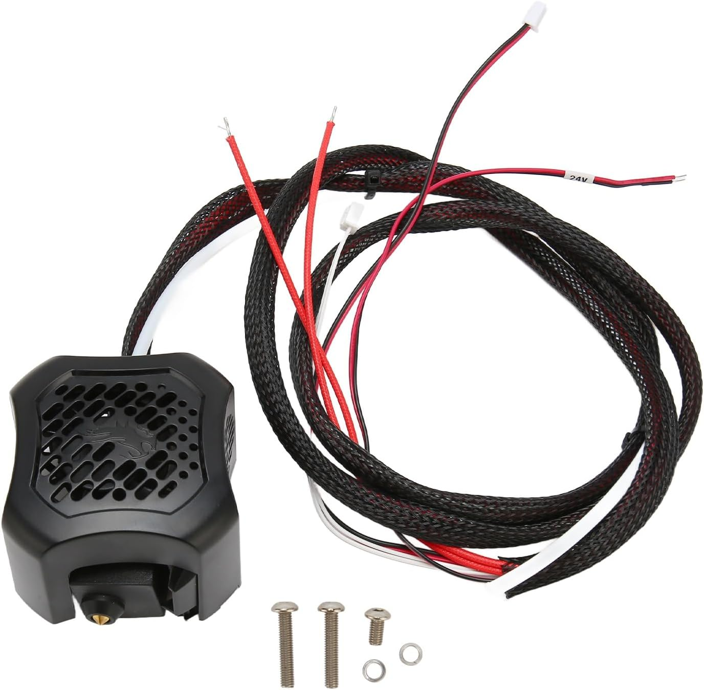 Ender 3 V2 Full Hotend Kit, Integrated Full Assembled Extruder Kit with Dual Fans for Ender 3 V2 3D Printer, Metal 3D Printer Hotend Kit Full Set Uniform Printing, 3D Printer Parts image number 5