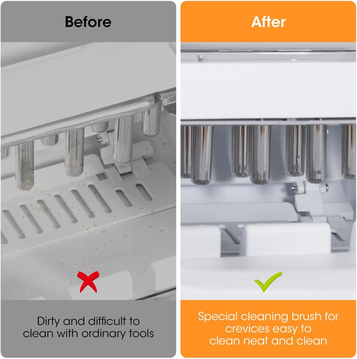 AIEVE Ice Machine Cleaner Brush Sets, 10 Pcs Ice Maker Cleaner Tools Kits with Crevice Cleaning Brush and Scrub Sponge image number 3