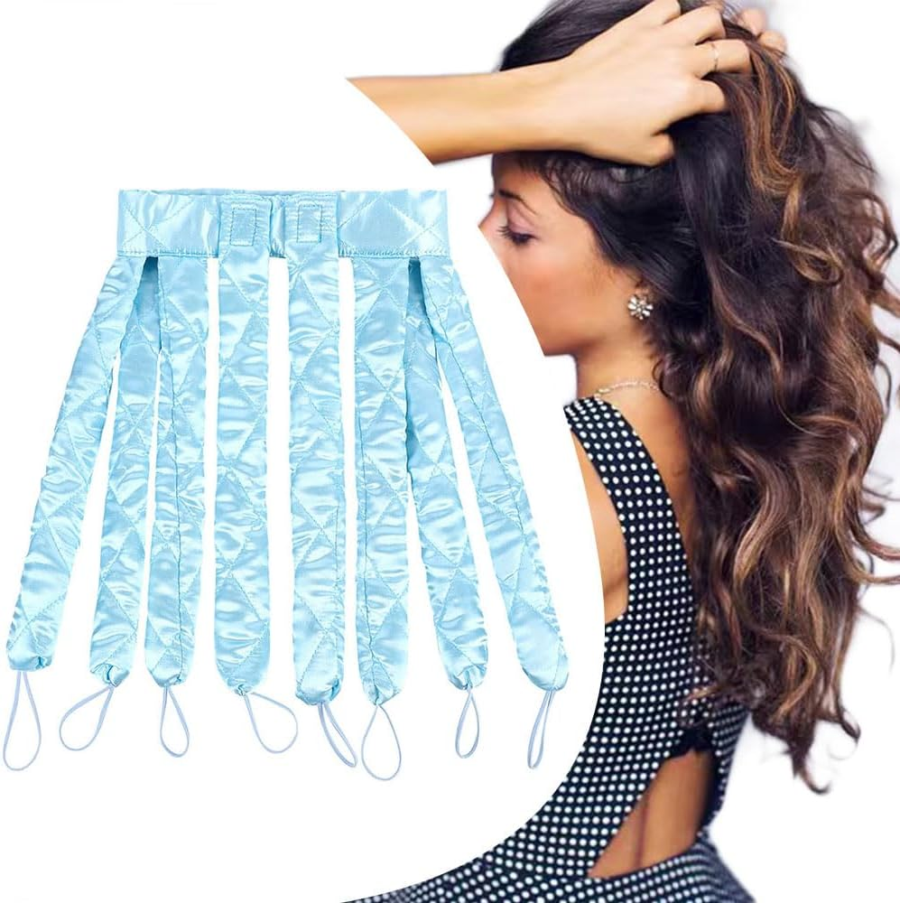 Heatless Curling Rod Leopard Print Heatless Curls Headband for Long Hair New Upgraded Skin No Heat Curler with Adjustable & Removable Rollers Girls & Women Use