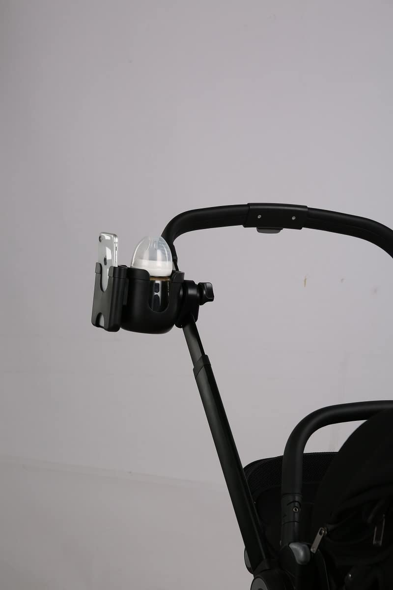 Baby Pushchair Cup Holders,1Pc Stroller Drink Holders,Stroller Cup Holder,Pushchair Drink Holder, Durable Stroller Cup Bracket,Universal Cup Holder with Phone Holder for Bikes Trolleys or Walkers image number 6