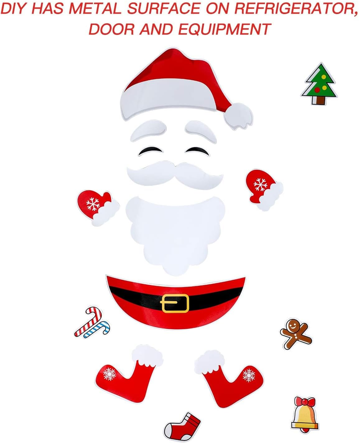 ZANZER Christmas Decorations Santa Claus Fridge Magnet Refrigerator-Stickers Refrigerator Magnets Decorations