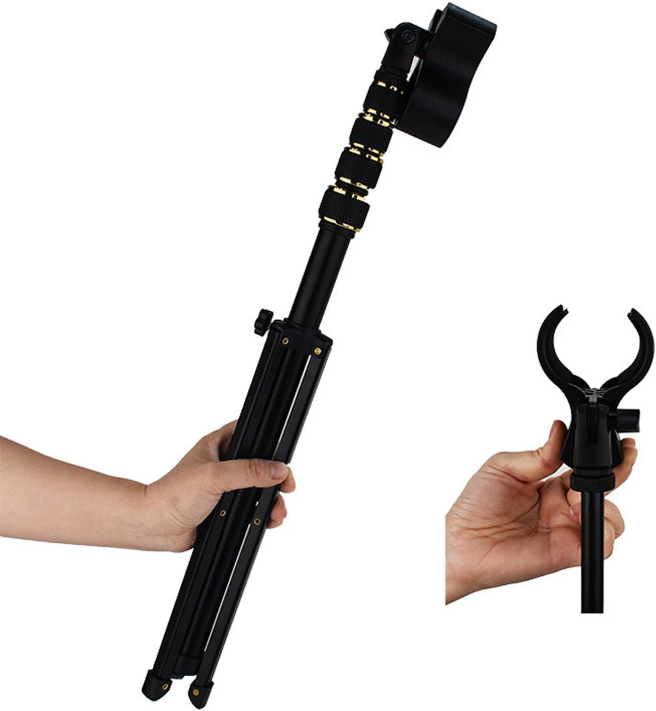 "Abbraccia" Adjustable Tripod Stand for Blow Dryer on Tabletop and Floor for Grooming image number 6