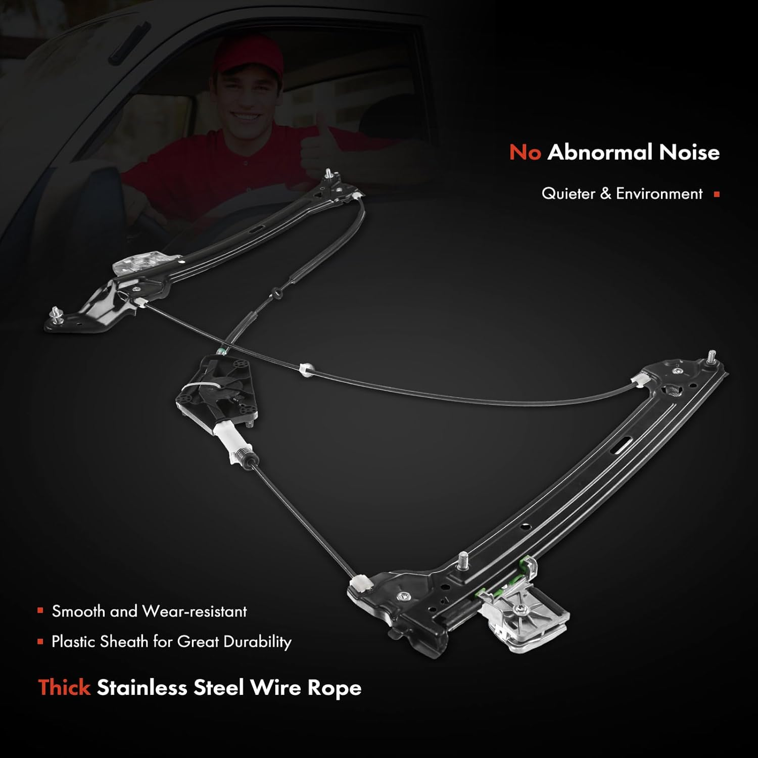 Window Regulator without Motor Front Left Compatible with A5 8T3 Coupe All Engine 2-3 Doors 2007-2017 8T0837461 image number 1