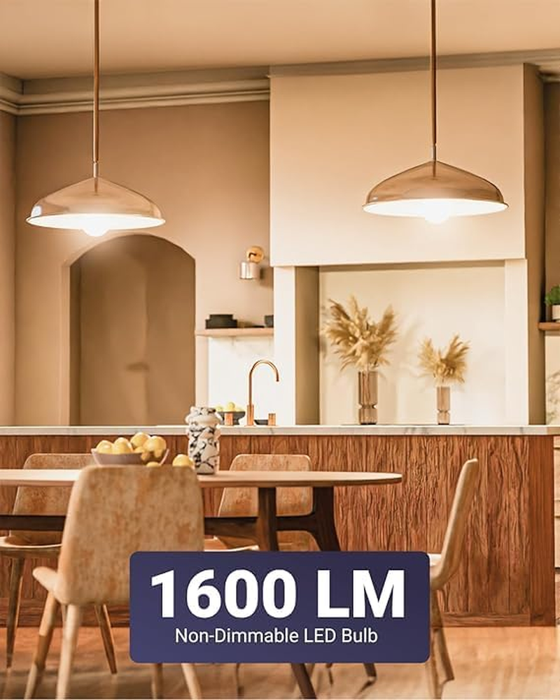 100W Equivalent Light Bulb, 12W E26/E27 LED Bulbs, Non-Dimmable, Warm White 3000K 2 Pack image number 1