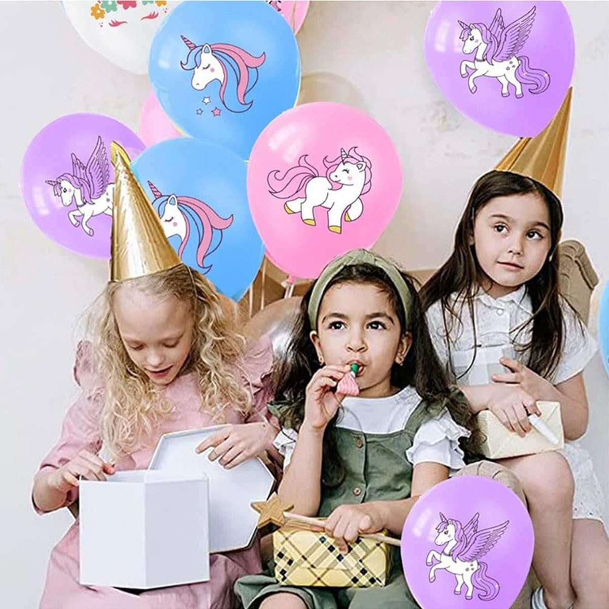 40Pcs/Pack Unicorn Latex Balloons Unicorn Birthday Party Decorations Purple Pink Blue Balloons Supplies for Girls Birthday Party Unicorn Theme Decor (Unicorn) image number 5