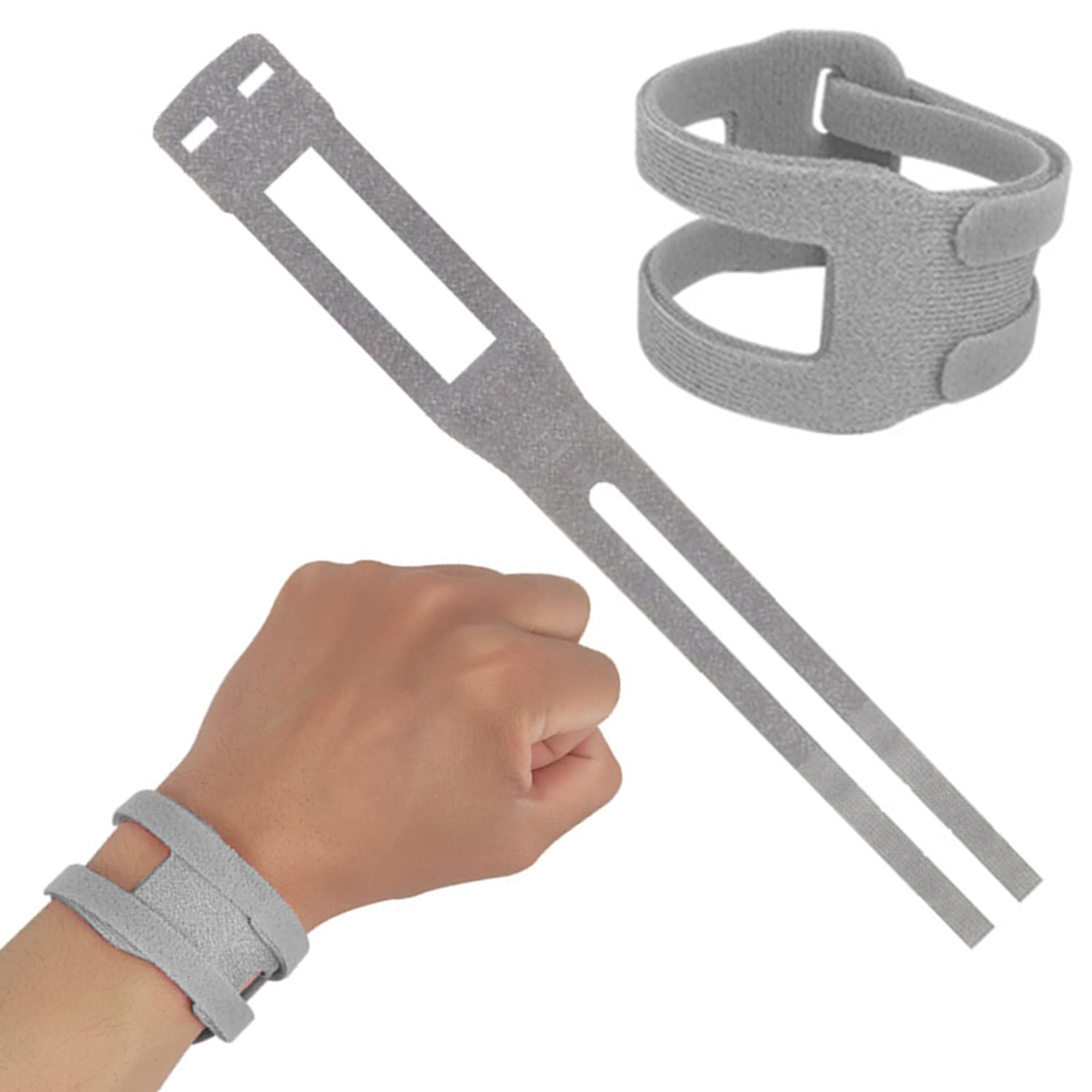2 Pcs TFCC Wrist Brace, Left and Right Wrists for Weight Bearing Strain Sport Wrist Pain Relief, Adjustable Wrist for TFCC Tear, Ulnar Sided Wrist Pain, One Size Fits Most (Grey)
