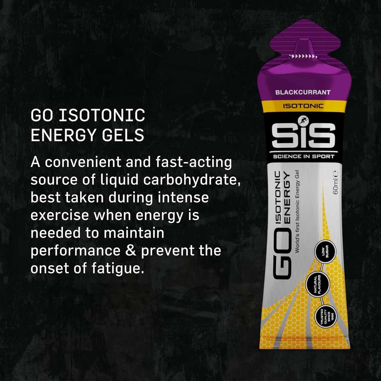 Science in Sport GO Isotonic Energy Gels, Blackcurrant Flavour, 60 Ml per Serving (30 Pack) image number 6