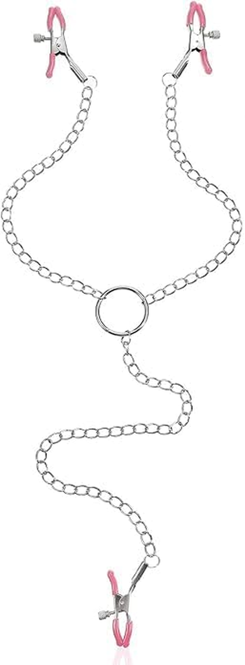 Adjustable Nipple Clamps, Entertainment Clip for Women Non-Piercing Nipplerings Clip, Nipple Clips & Clitoris Clamp BDSM Adult Sex Toys & Games for Couples Gifts