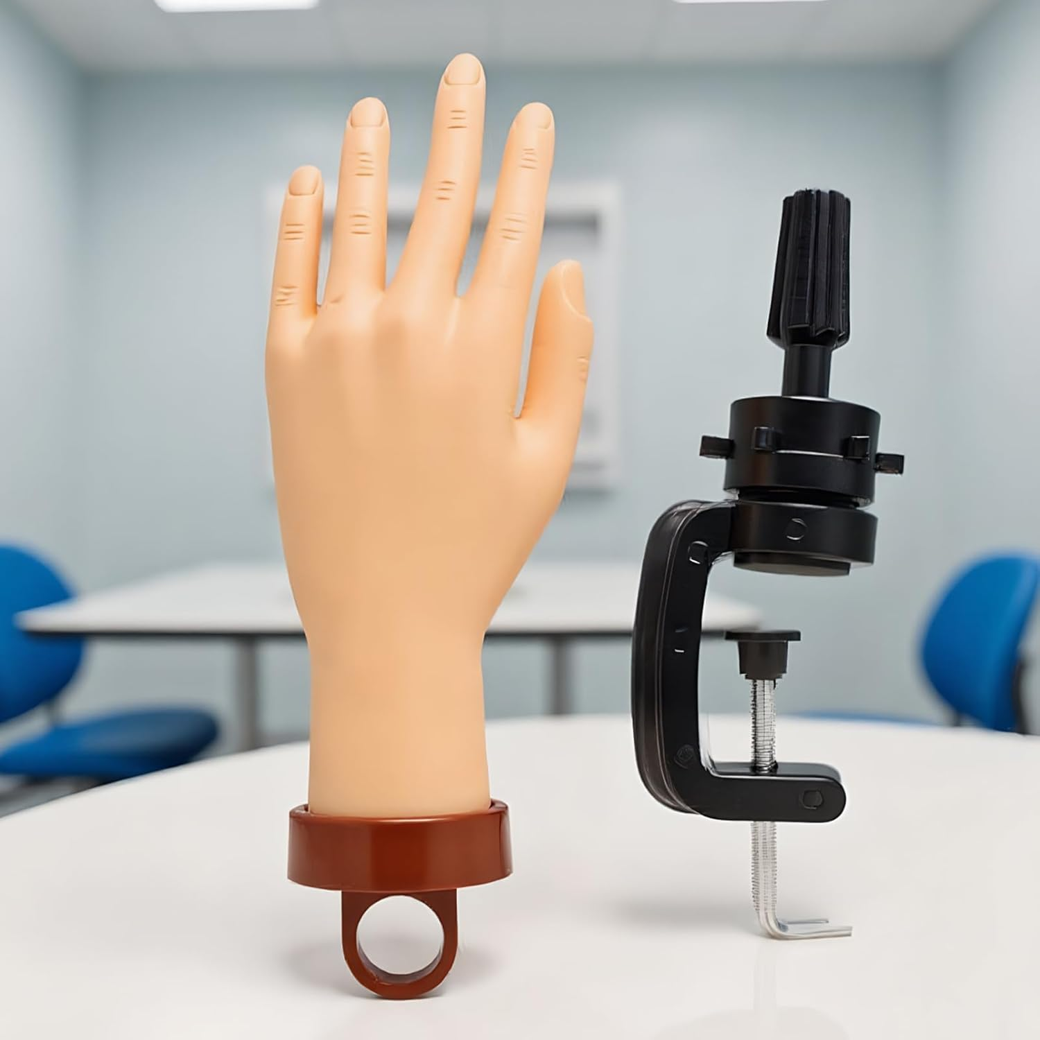 Gwtdtoad Fake Hand for Nails - Fake Manicure Tool Nail Practice Display,Manicure Training Realistic Model for Beauty Salon Artists Teaching Beginners image number 2