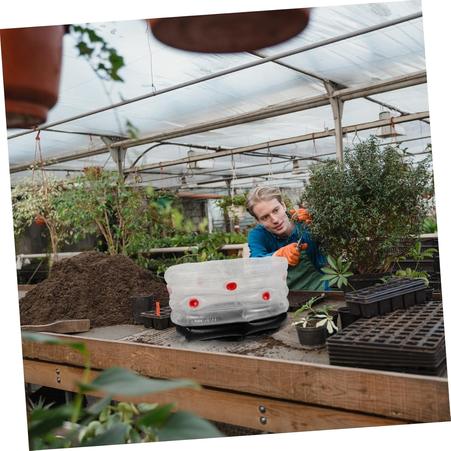 CIMAXIC Inflatable Planting Box for Mushroom Growing Reusable Ventilation for Indoor Gardening and Mushroom Cultivation image number 1