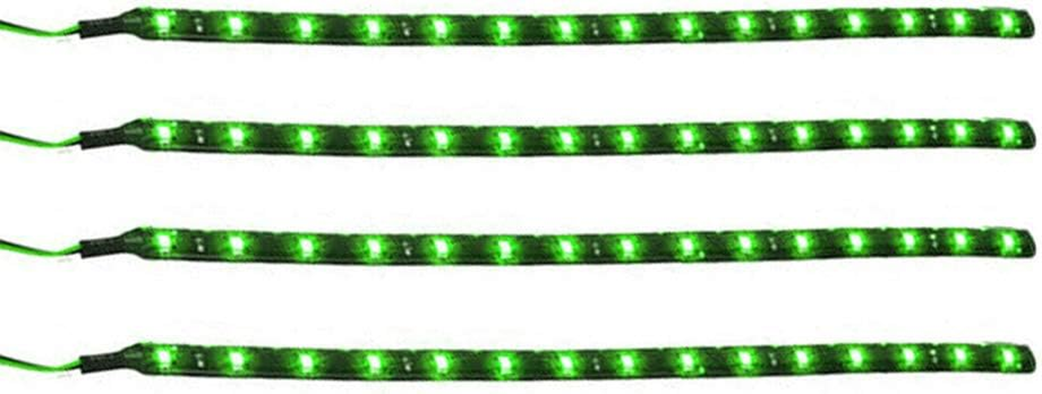 E Support Red 12V 15 Led 30Cm Car Flexible Waterproof Underbody Light Strip Pack of 4