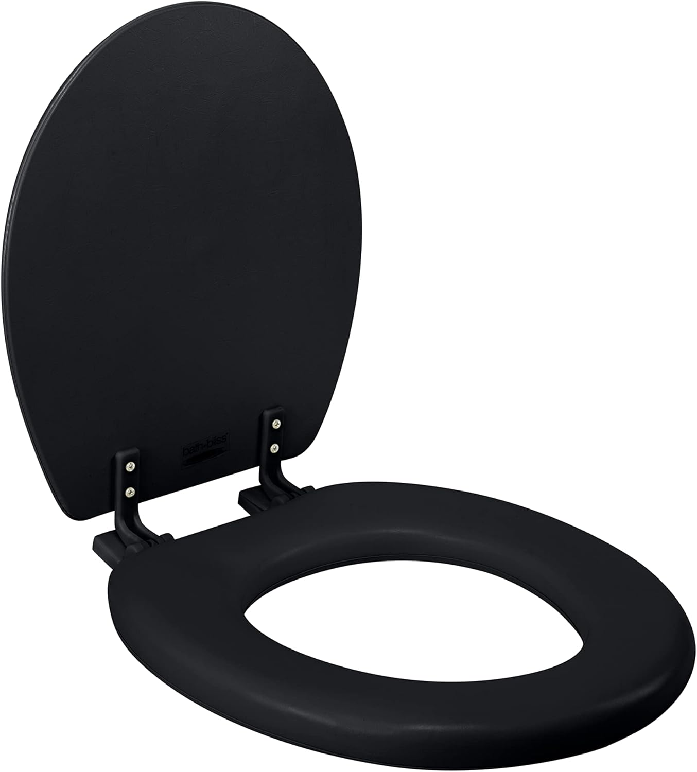 Bath Bliss Extra Soft Standard round Black Toilet Seat Lid - Blue image number 5