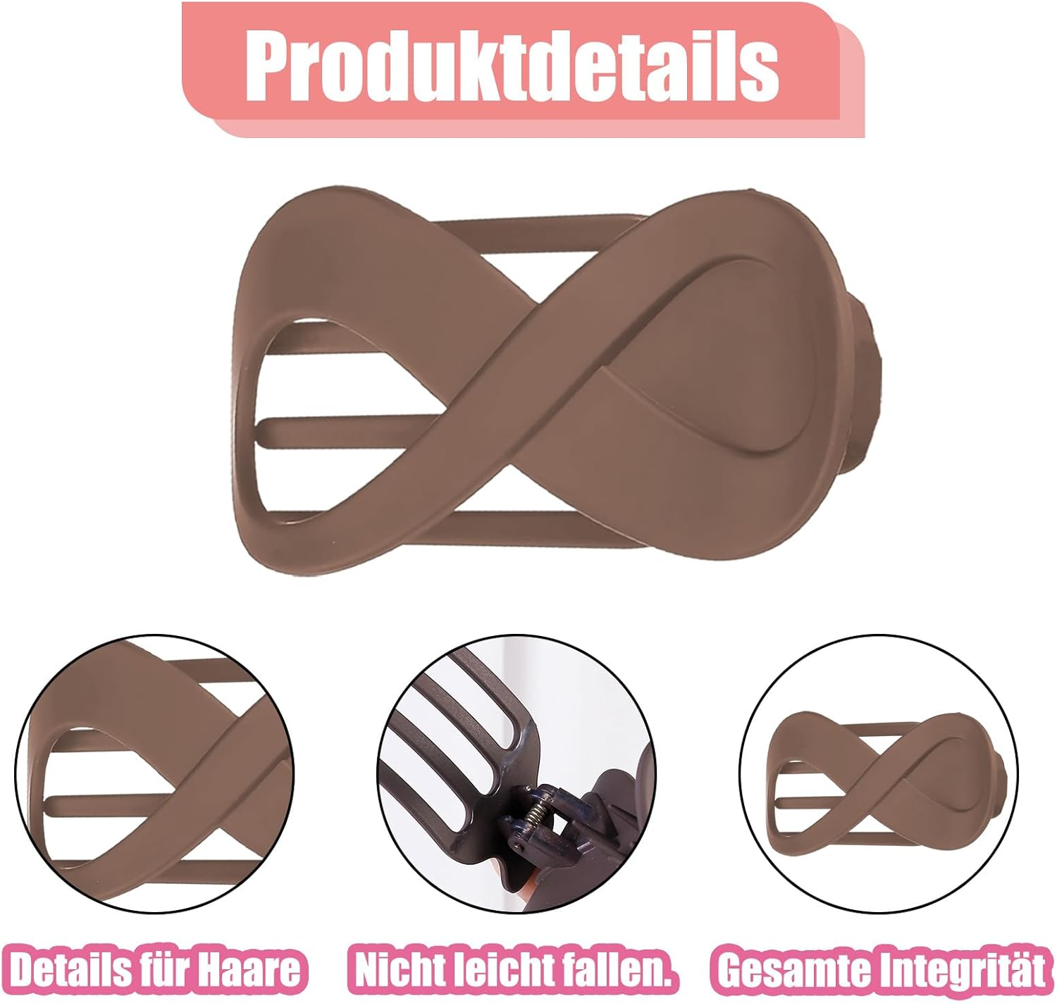 6 X Women'S Hair Clips, Duck Beak Hair Clip, Elegant Flat Hair Clips, Ideal for Half Hairstyles and Styling, Suitable for Different Occasions to Show Fashion image number 1