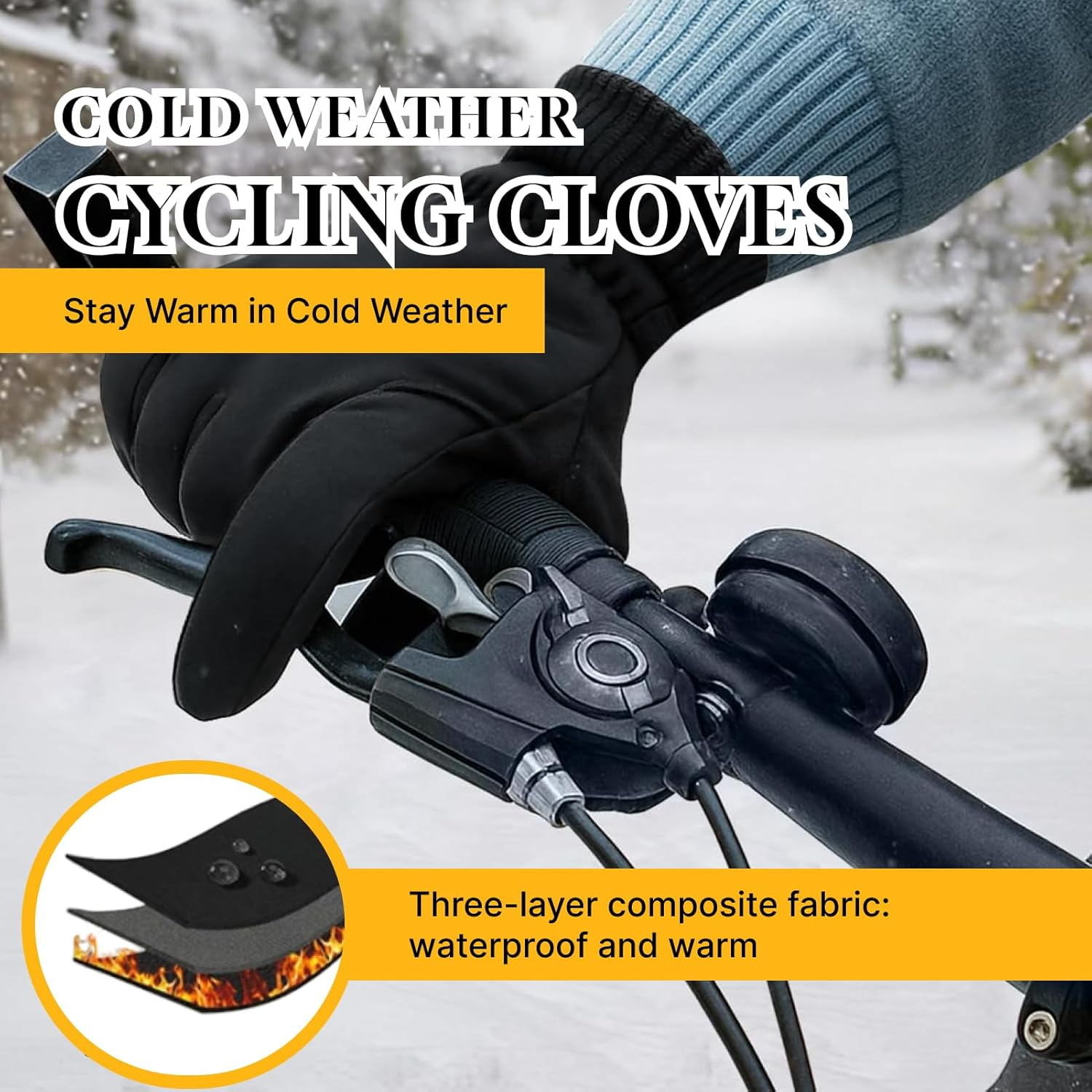 Winter Gloves for Men and Women, Waterproof Touchscreen Fleece Lined Gloves for Cold Weather, Perfect for Running, Cycling, Skiing, and Outdoor Activities image number 2