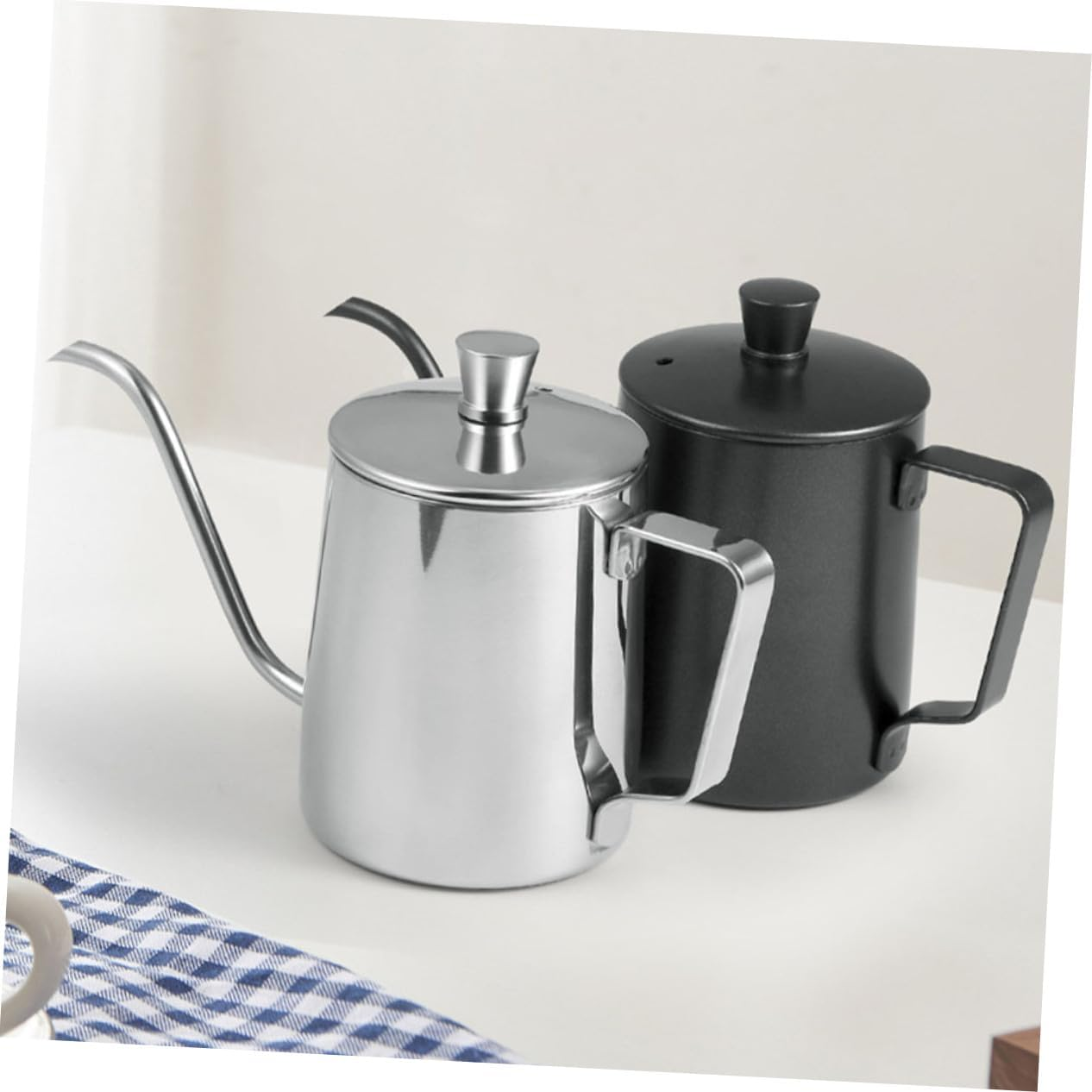 INOOMP Stainless Steel Tea Kettle Coffee Pot 304 Mini Precision Spout Kettle with Lid for Home Brewing image number 6