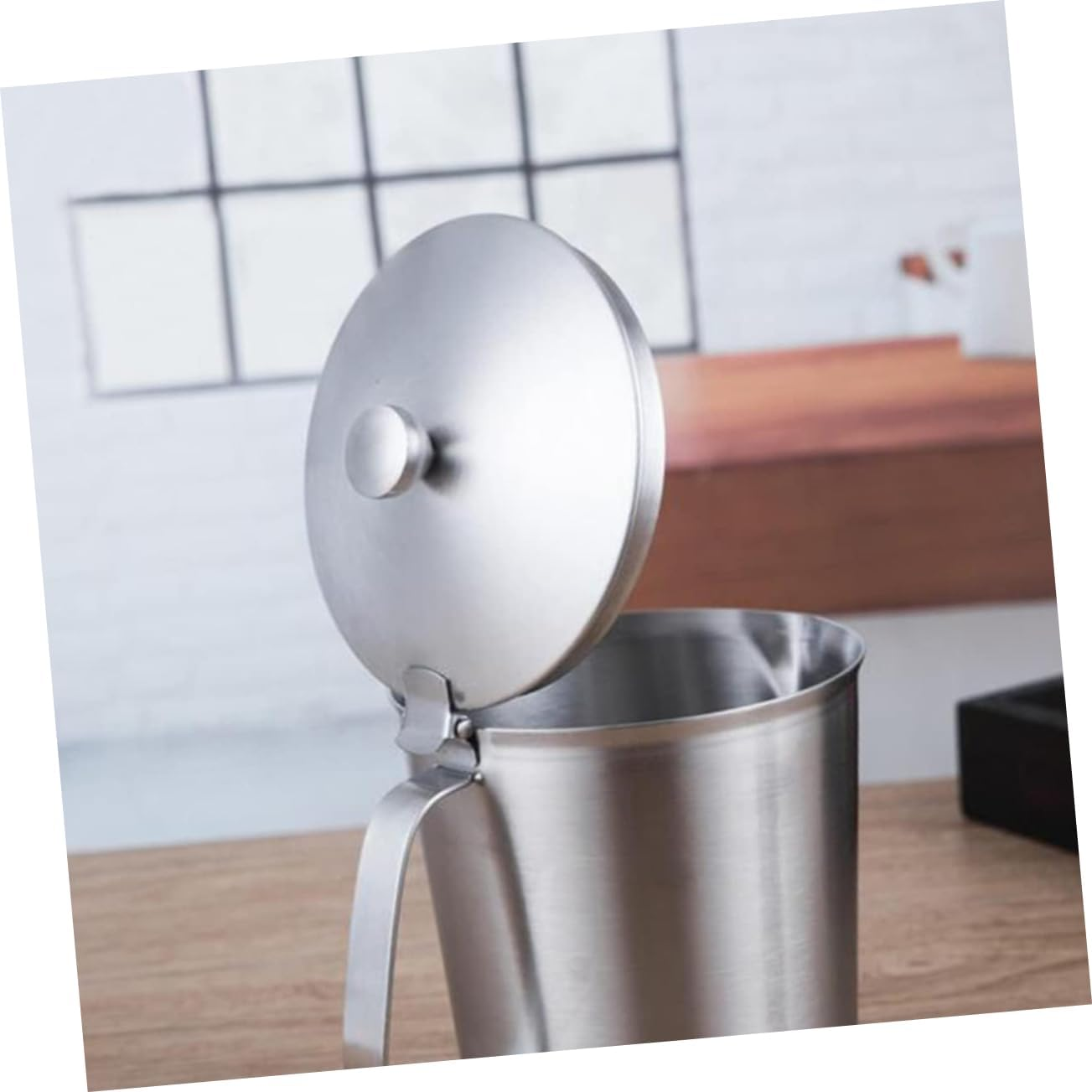 BIUDECO Stainless Steel Measuring Cup Lid for Espresso Latte Art Cup Milk Tea Pitcher Coffee image number 2