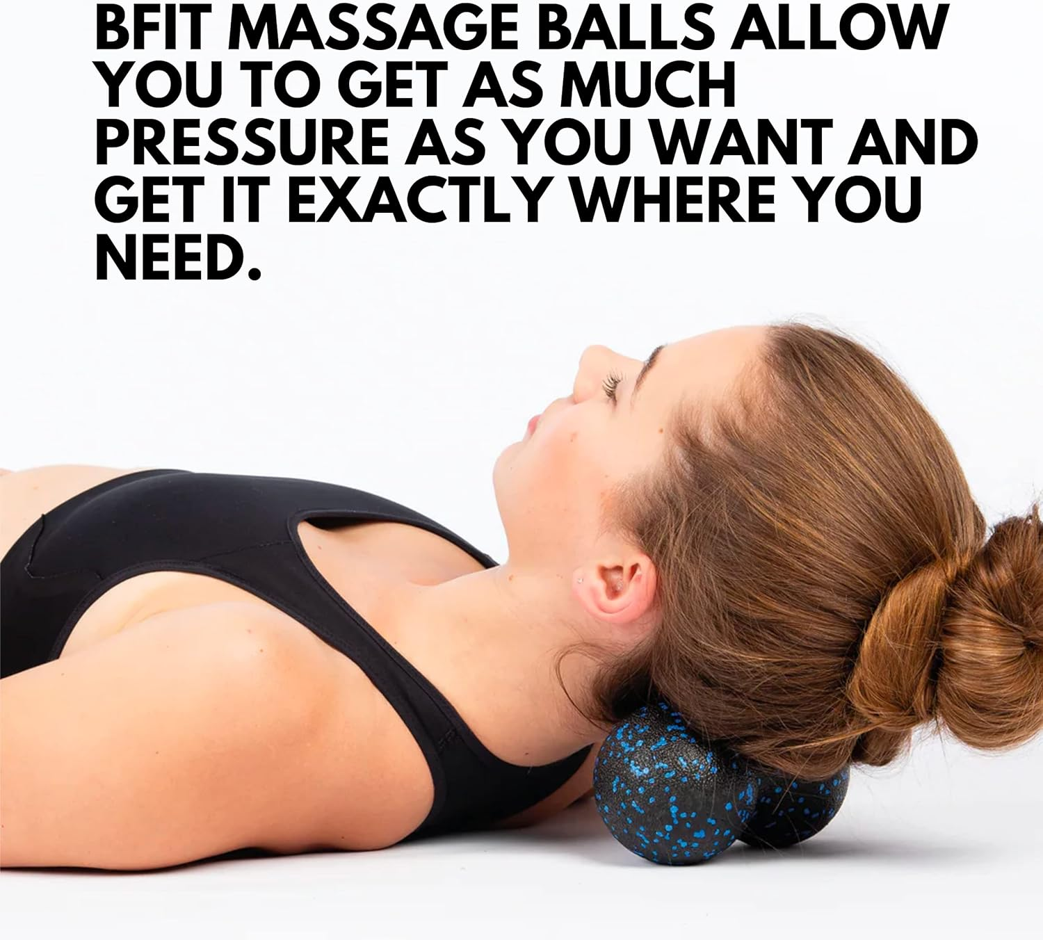 BFIT 9 in 1 Foam Roller Set Includes Massage Roller with 5 Loop Resistance Bands, Solid Massage Ball, Double Lacrosse Peanut and Spikey Trigger Point Ball for Pain, Legs, Yoga & Physical Therapy (Black) image number 5