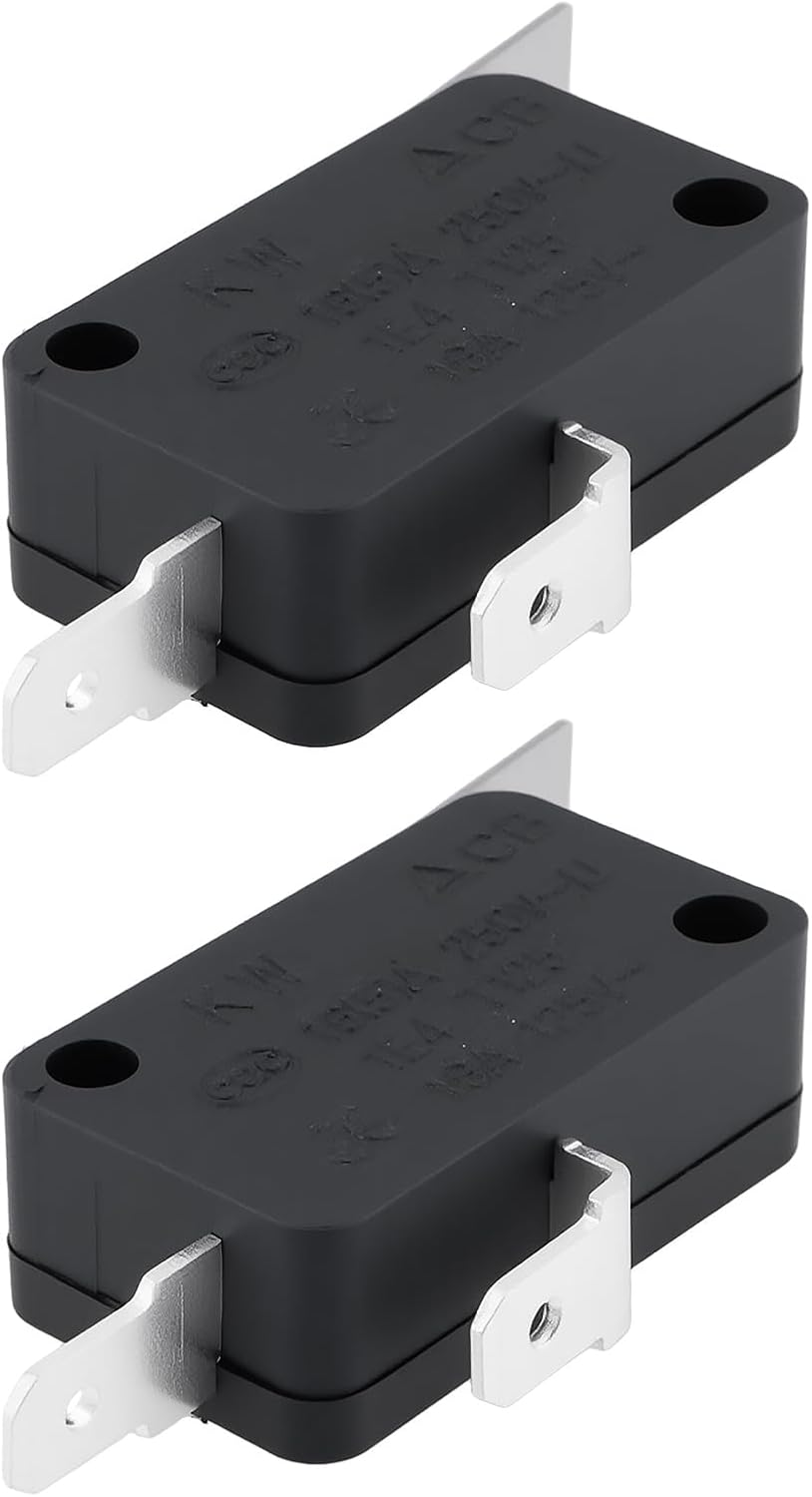 Ecsing 2Pcs Micro Switch Snap Action Switch 2Pin SPST NC 15A 250V V7-6C37E9-036 Compatible with Honeywell image number 3