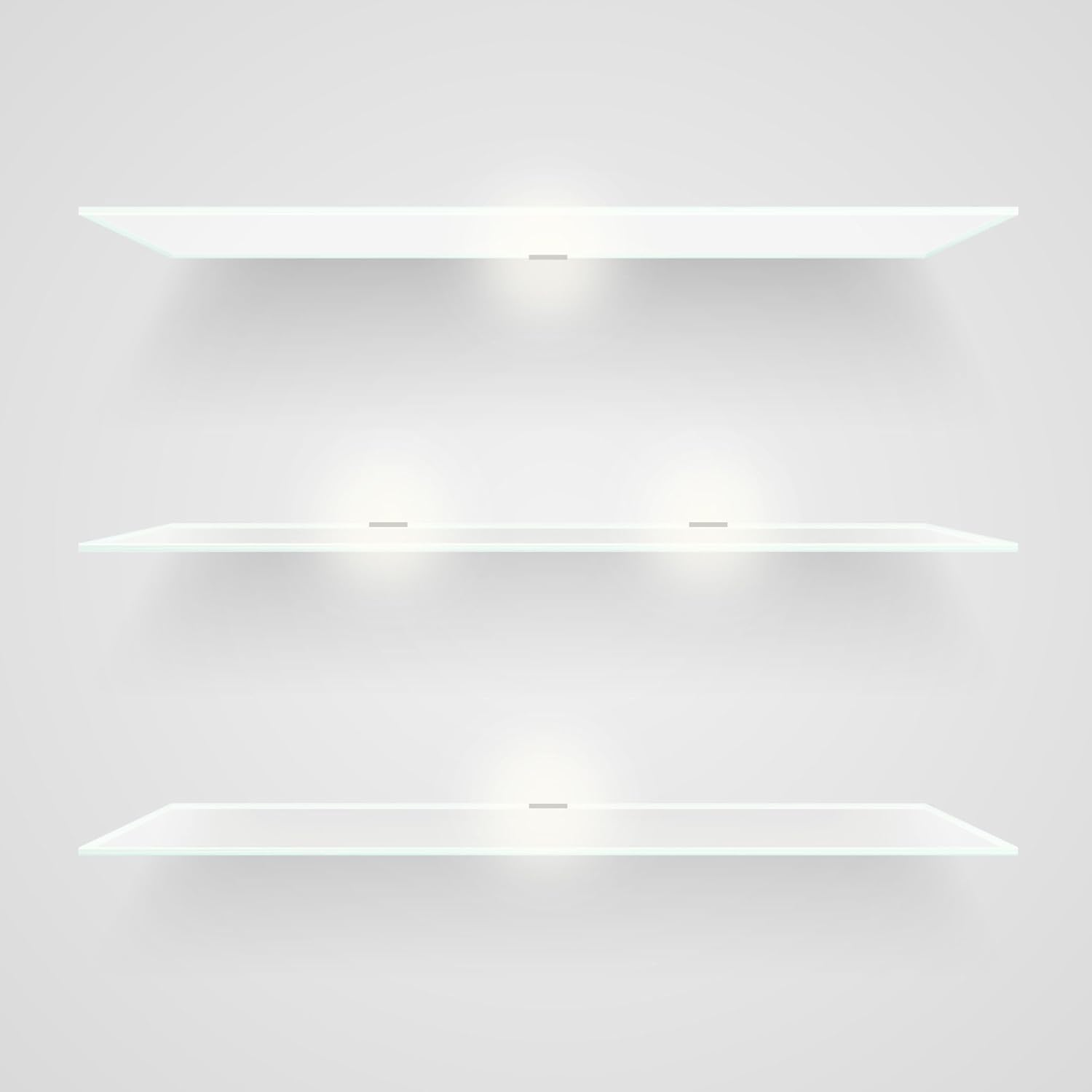 SEBSON Display Cabinet Lighting Set of 6 &ndash; Glass Floor Lighting LED Including 12 V Power Supply with Switch &ndash; LED Clips Warm White &ndash; Glass Edge Lighting for Display Cabinet, Shelf, Table image number 4