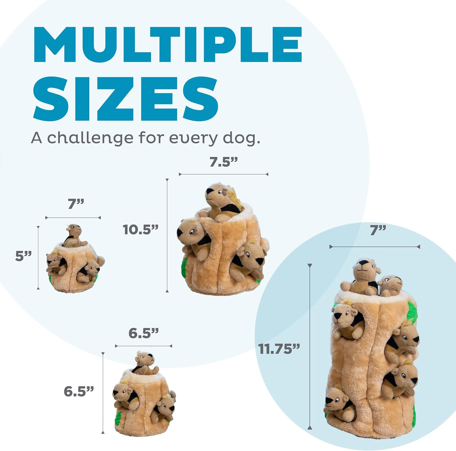 Outward Hound Hide a Squirrel Plush Dog Toy Puzzle, XL image number 1
