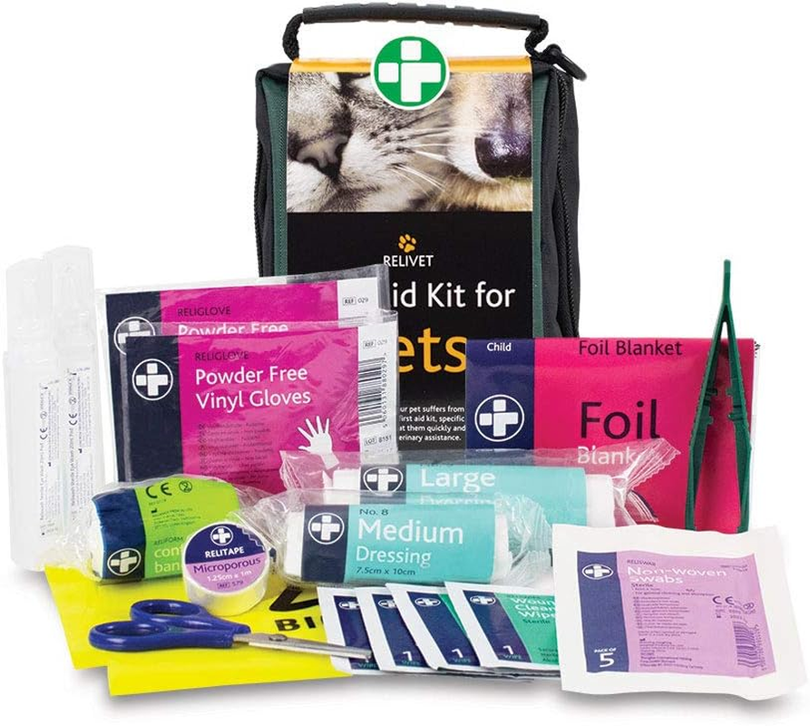 Reliance Medical Pet First Aid Kit - Essential Care for Dogs and Cats, Ideal for Travel, Camping, Home Use, Includes Saline, Bandages, Durable Rip-Stop Fabric Bag, 1 Kit image number 6