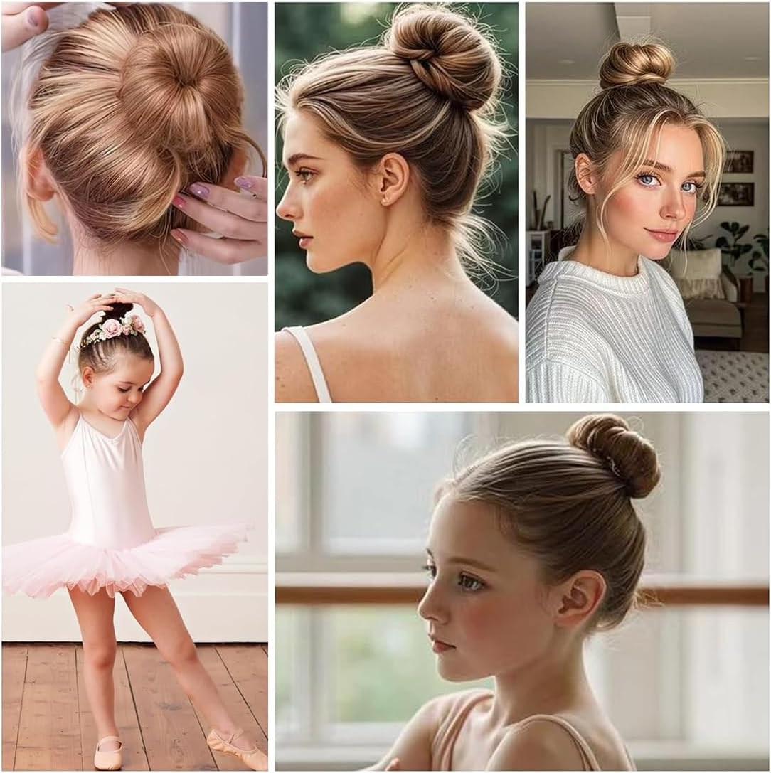 FMYODWU Pack of 4 Magic Bun, Bun Maker Upgraded Hair Clip Sponge Clip Haircut Donut Bun Curler Donut Tool, 2 Large and 2 Small, Perfect for Stylish Buns and Chignons image number 3