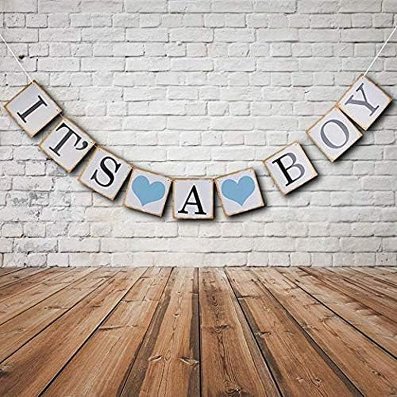 Its a Boy Banner - Boy Baby Shower Sign & Decor for Baby Boy Sprinkle Shower & Birthday Party Favors image number 3