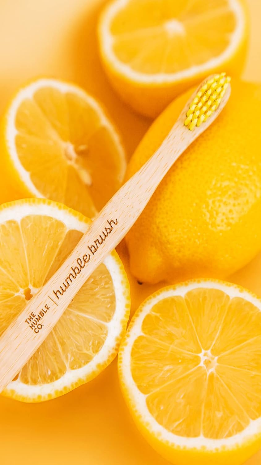 Humble Co. Kids Ultra Soft Bristles Bamboo Toothbrush, Yellow image number 5