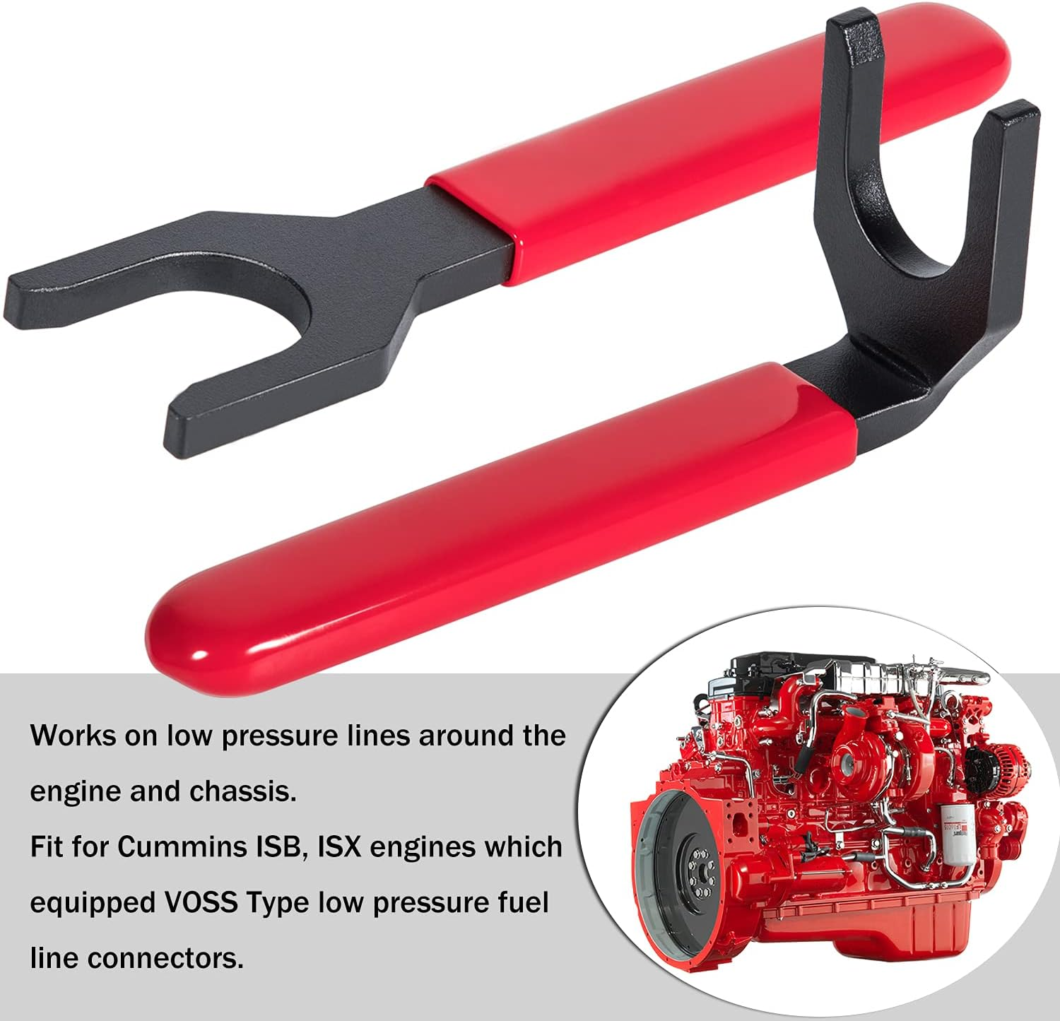 Yoursme 13260 Fuel Line Disconnect Tool Set for Cummins ISB ISX (2Pcs) image number 1
