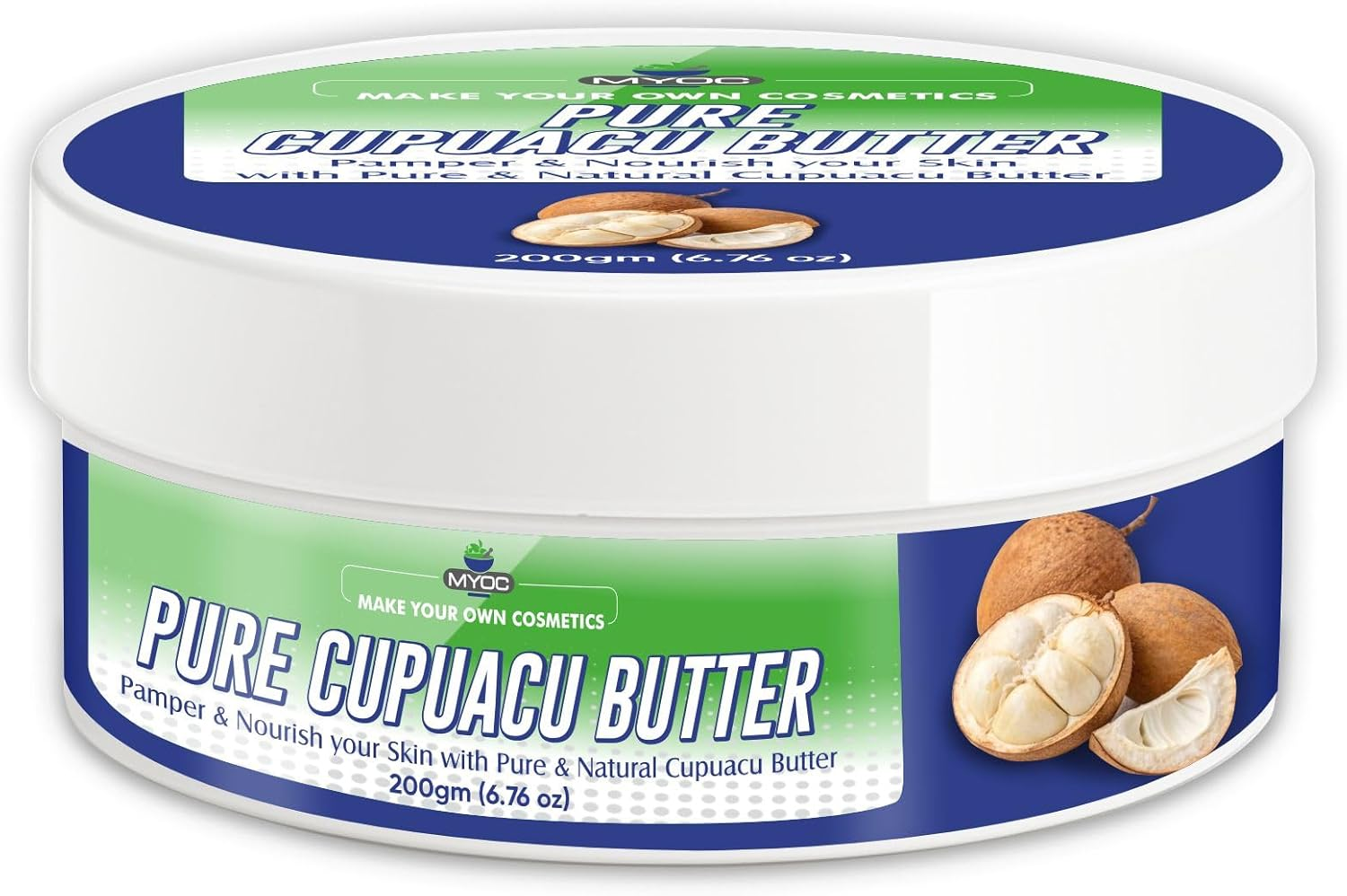 MYOC Cupuacu Butter &ndash; Natural Cosmetic Grade | Ideal for DIY Creams, Balms, Lotions, Soaps & Cosmetic Formulations | 200 G (7.05 Oz)