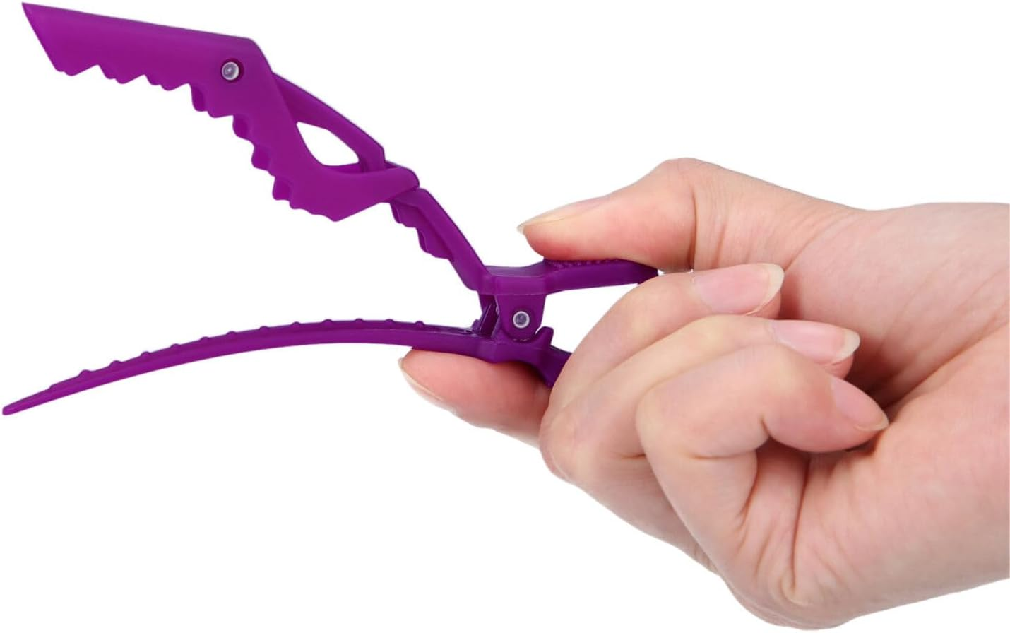 Xinyee 6Pcs Croc Hair Sectioning Grip Clips Hairdressing Cutting Clamps Plastic Salon Styling Hair Grip Clips image number 3