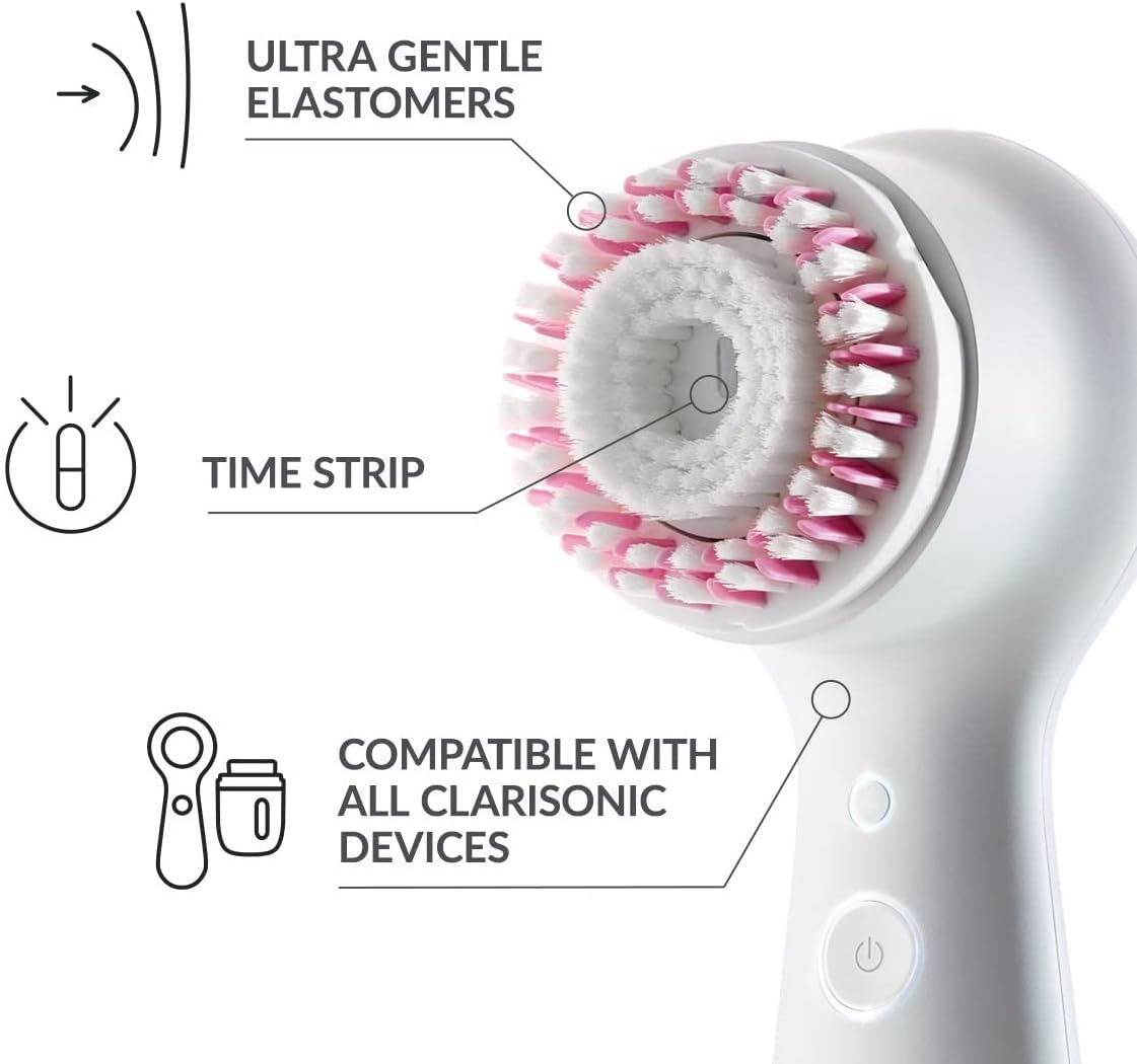 New Radiance Replacement Facial Cleansing Brush Head for Clarisonic Mia 1, Mia 2, Mia Fit, Alpha Fit, Smart Profile Uplift, 2 Count image number 1