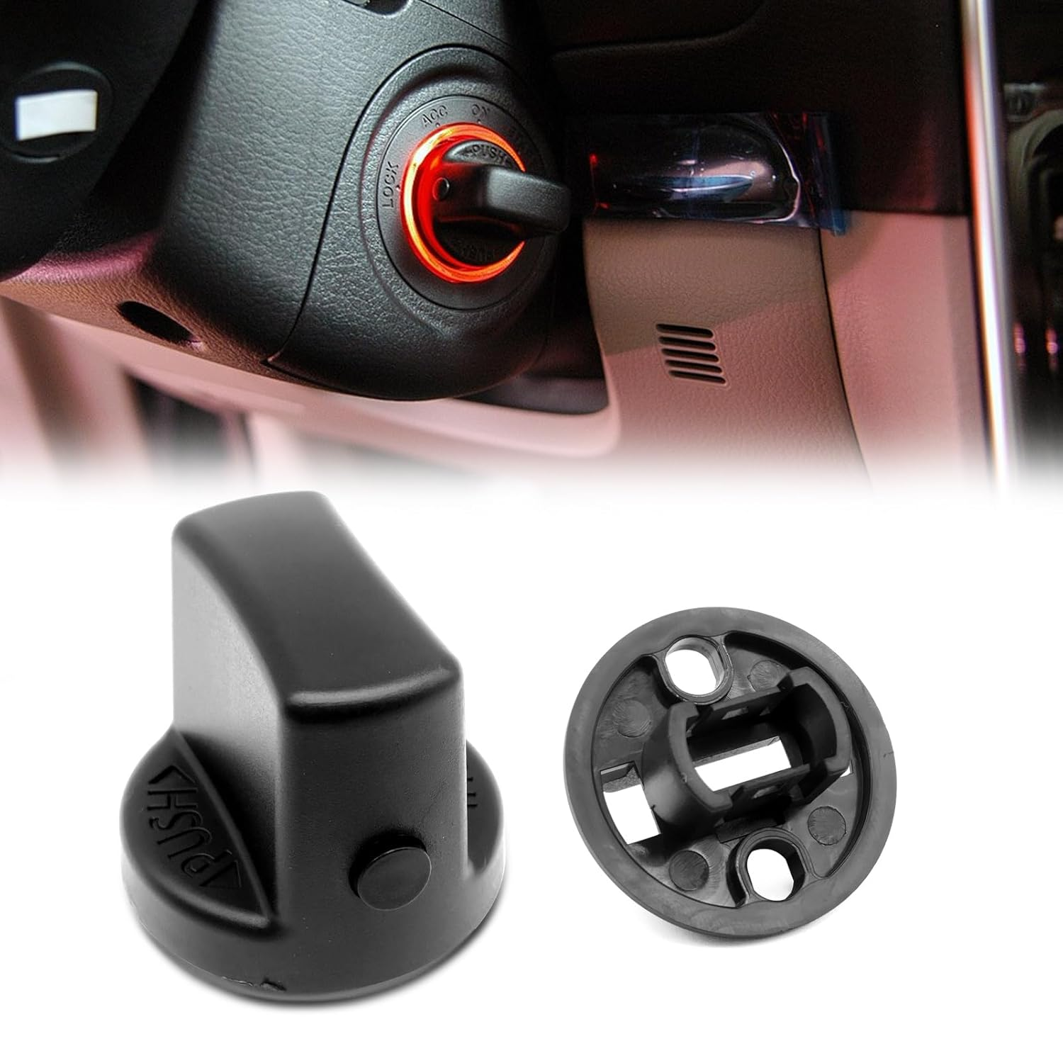 Keyless Ignition Start Switch Knob Cap Compatible with 2007-2015 Mazda CX-9 2006-2007 Mazda 6 2007-2011 CX7 | Replaces D461-66-141A-02 D6Y1-76-142 D46166141A02 image number 3