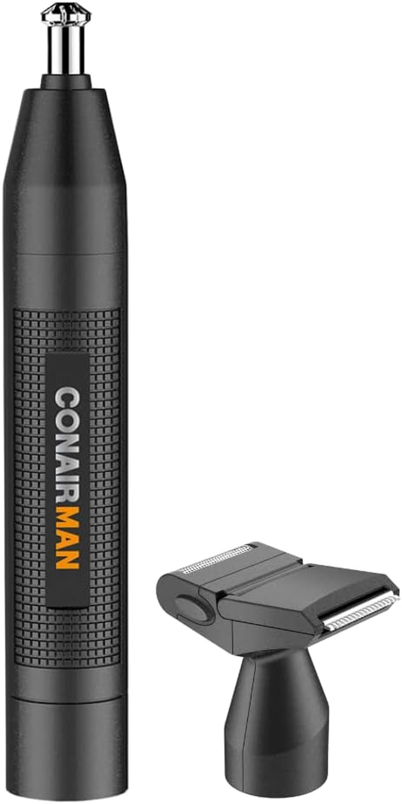 Conairman Nose Hair Trimmer for Men, for Nose, Ear, and Eyebrows, Patent 360 Bevel Blade for No Pull, No Snag Trimming Experience, Cordless Trimmer 2 Piece Set with Detail and Shaver Attachments image number 1