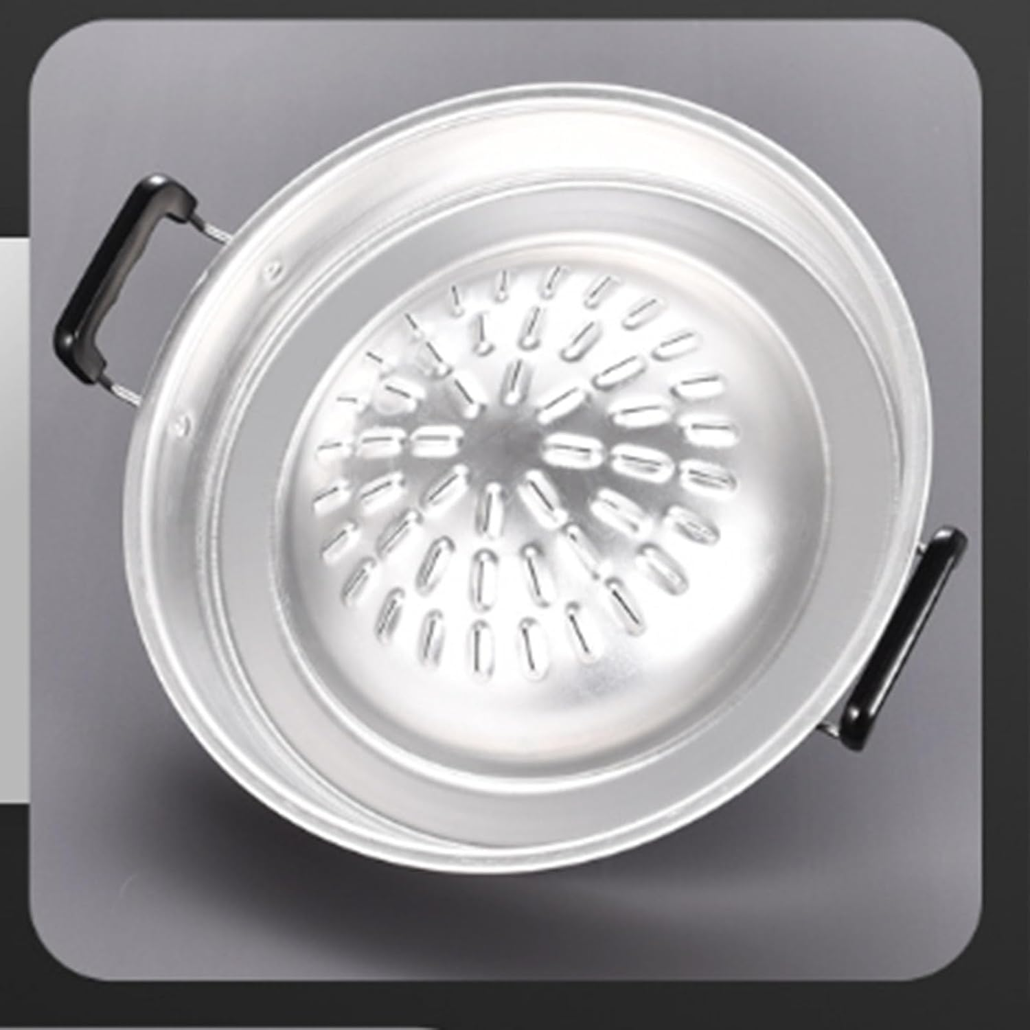 Aluminum Steak Charcoal Coal Pan, Traditional Thai Taste, Double Cooking, Wide Use with Quick Cooking for Family Reunions Outdoors, (L) image number 6