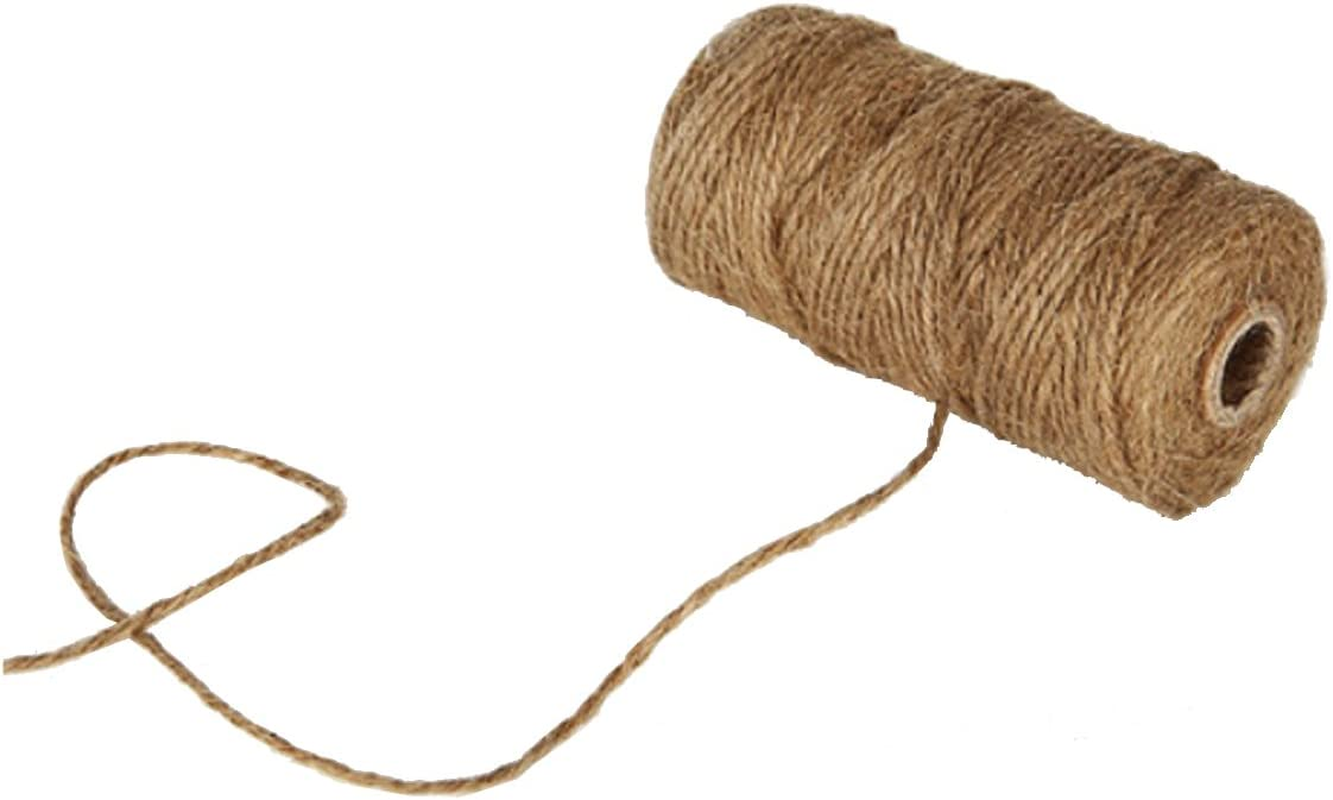 KINGLAKE Natural Jute Twine String 328 Feet for Arts Crafts, Gift Wrapping, Christmas, Packing - Durable String image number 2