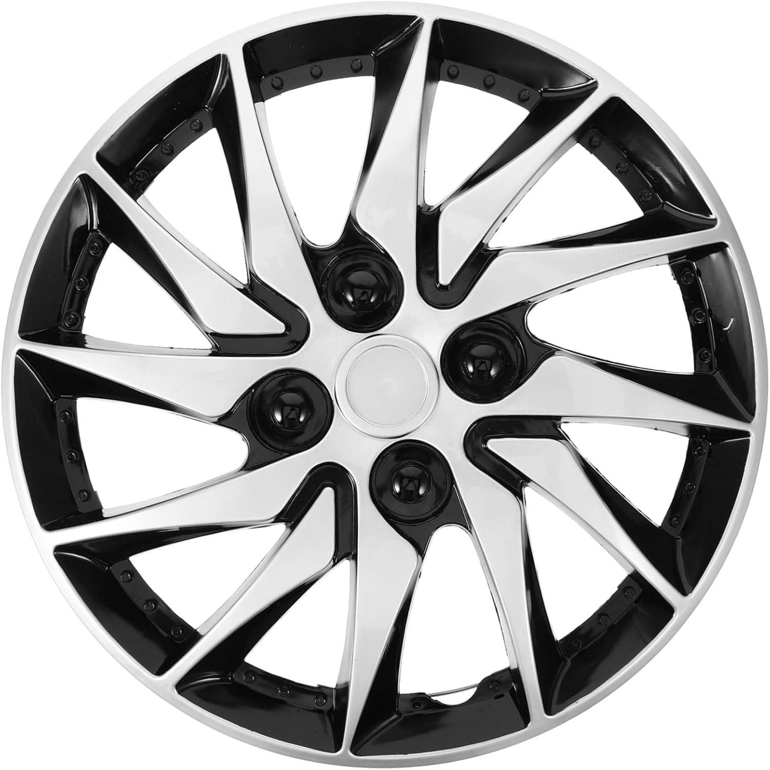 PLAFOPE Stylish Car Hubcap Set 14 Inch Wheel Rim Covers Automotive Decorative Hubcaps