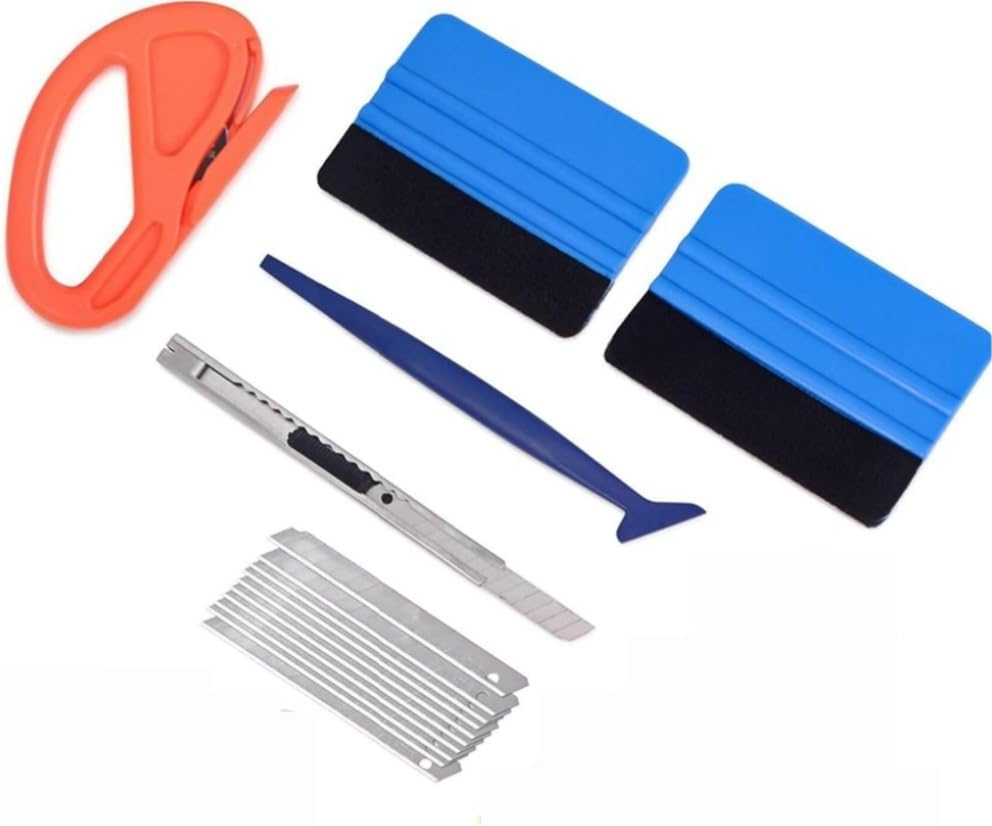 DACUAN 15 Pieces of Automotive Vinyl Packaging Kit, Including Extendable 9Mm Art Knives and Blades, 4-Inch Felt Scraper, Suitable for All Types of Window Films image number 3