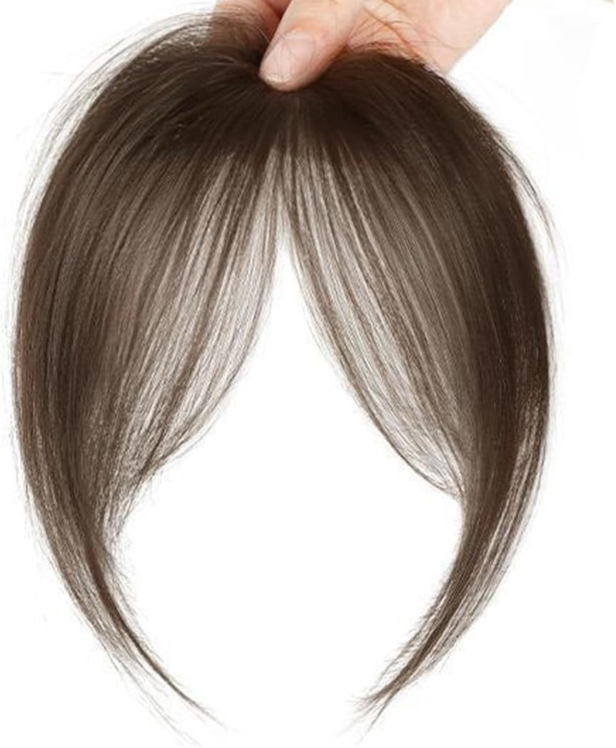 RTRTGS Clip-In Fringe Human Hair Extensions, Flat Face Fringe with Fringe Hairpieces for Women, Fake Bangs, Bangs, Pony Hairpiece, Real Hair image number 3