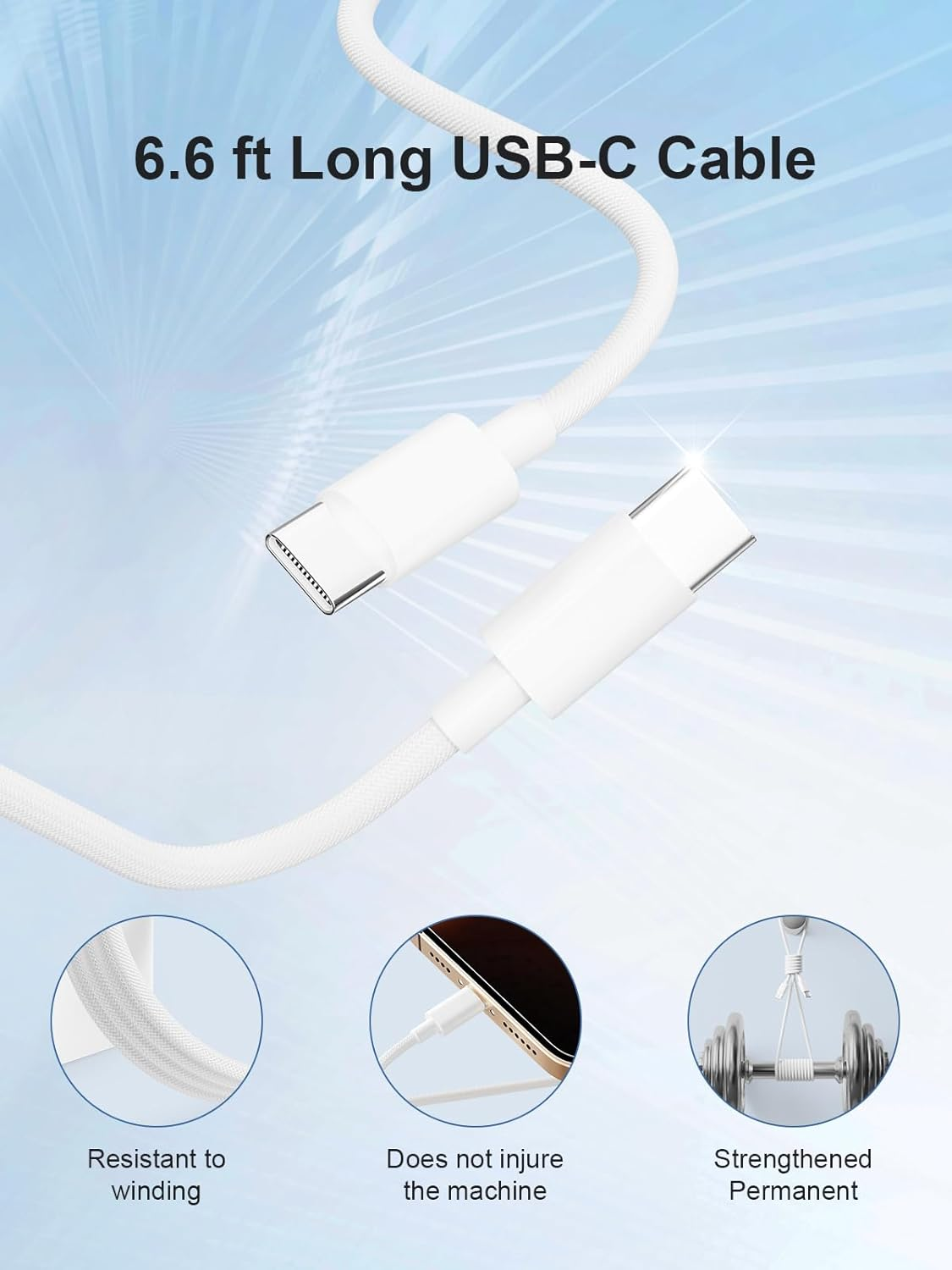 Iphone 17 16 Fast Charger, 20W Ipad Charger, USB C Charger with 2M USB C Cable, USB C Wall Charger for Iphone 16/16 Pro/Max/15/15 Pro/15 Pro Max/15 Plus, Ipad Pro/Air/Mini