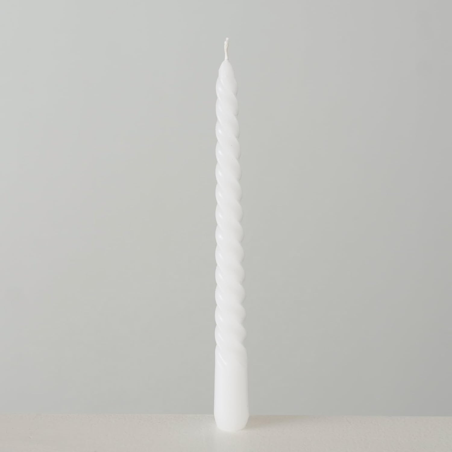 Boltze Twisto 2022303 Taper Candle Set of 6 White 20 Cm Wax Modern Design Taper Candle White Candle Decoration image number 2