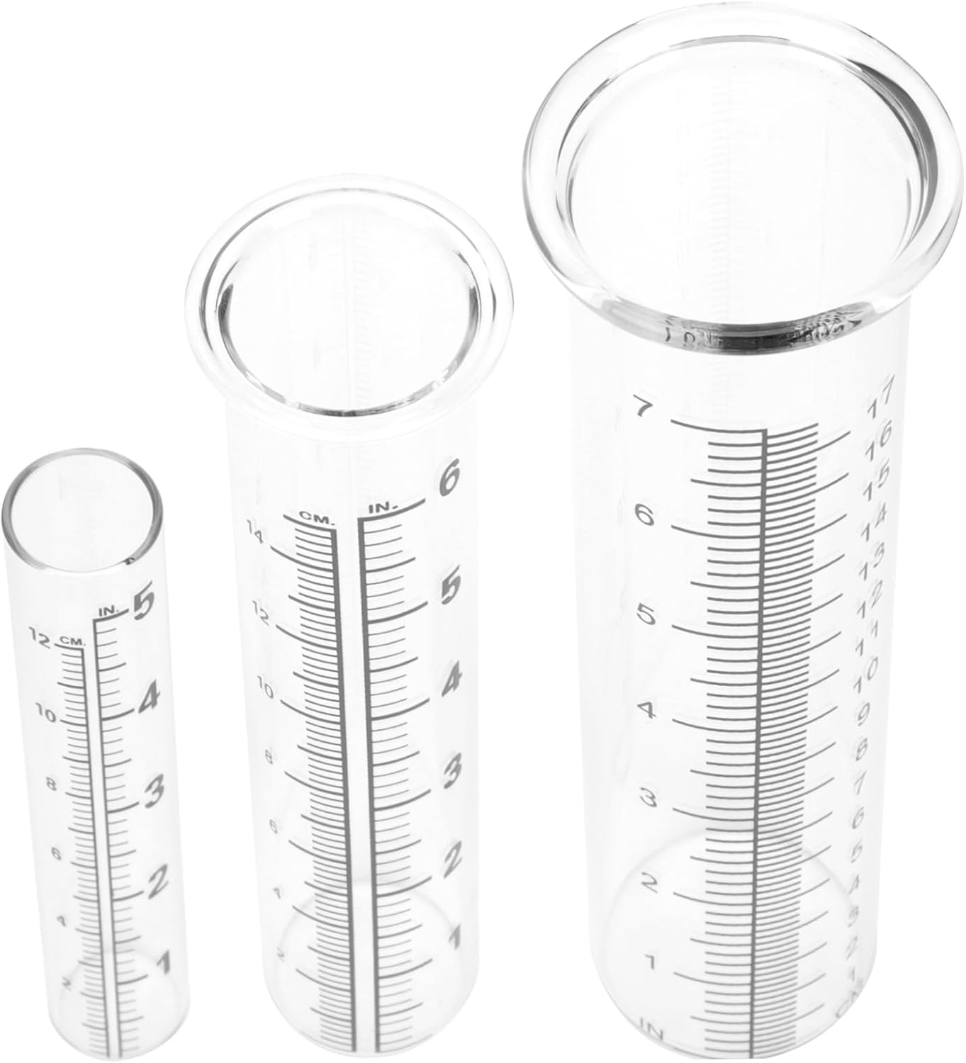 VICASKY 3Pcs Glass Rain Gauge Tubes Professional Rain Measuring Cylinders for Agriculture Meteorology Accurate Precipitation Collection and Outdoor Weather Monitoring image number 5