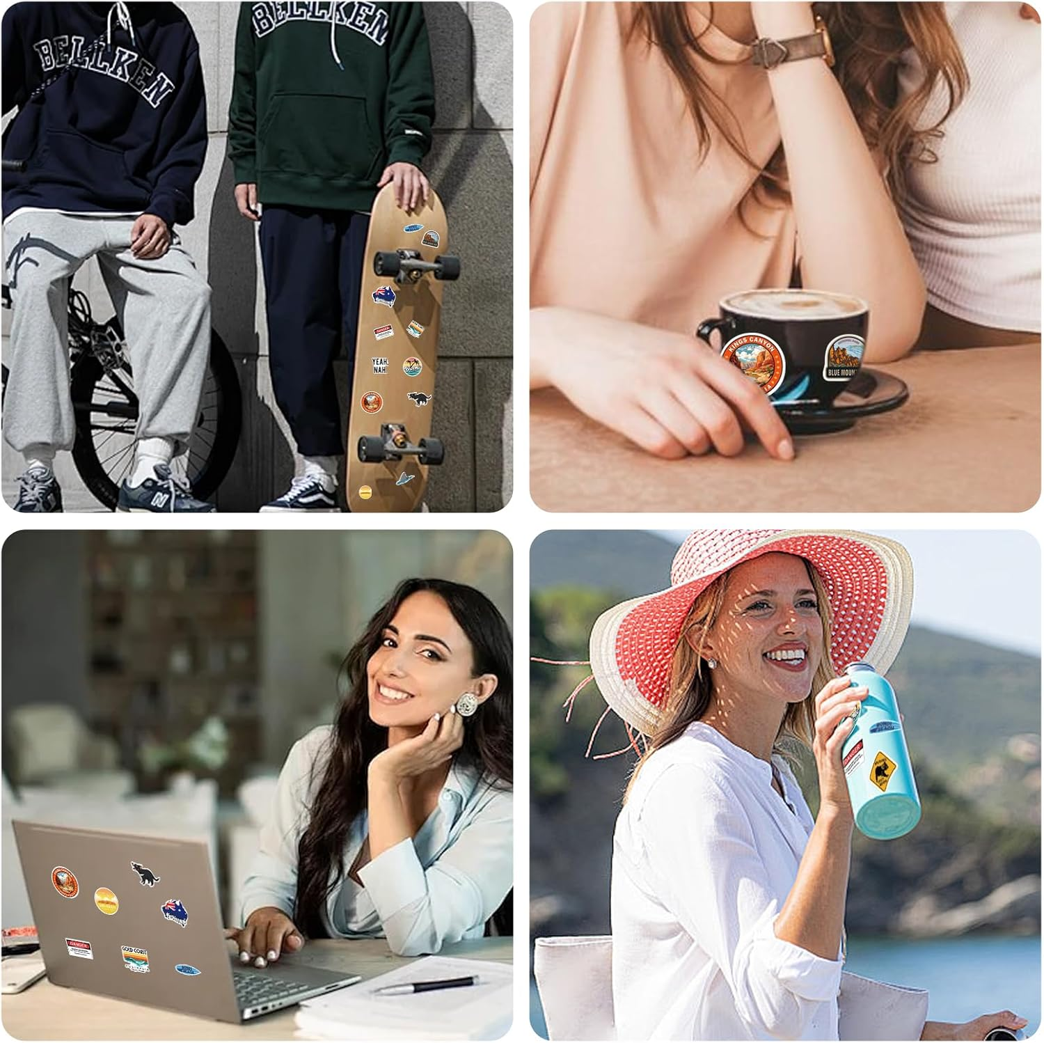 SZXYCZL 50Pcs AU Country Stickers, Cute Country Animals Journaling Scrapbooking Waterproof Vinyl Decals for Adults, Stickers for Journal Water Bottle Suitcase-Au image number 5